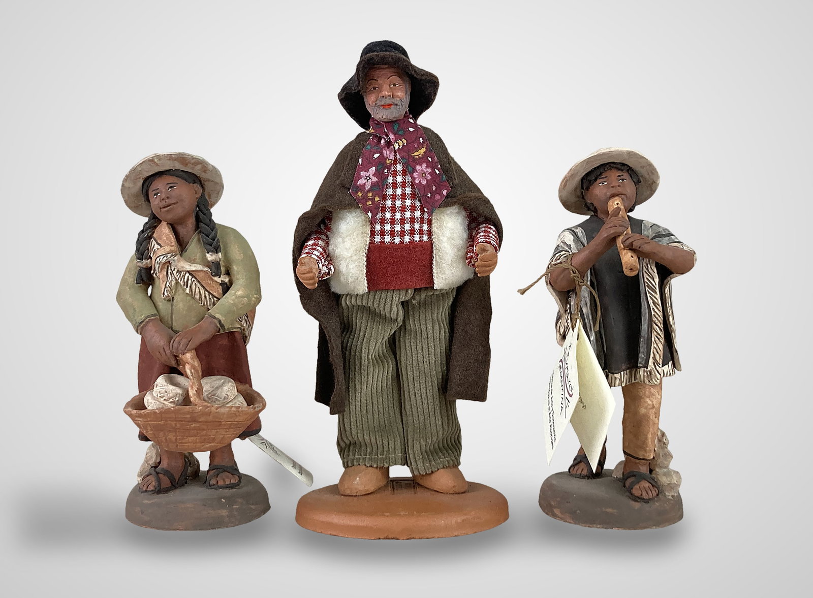 Mario Mendoza Clay Figures Including Claude Carbonel - 2