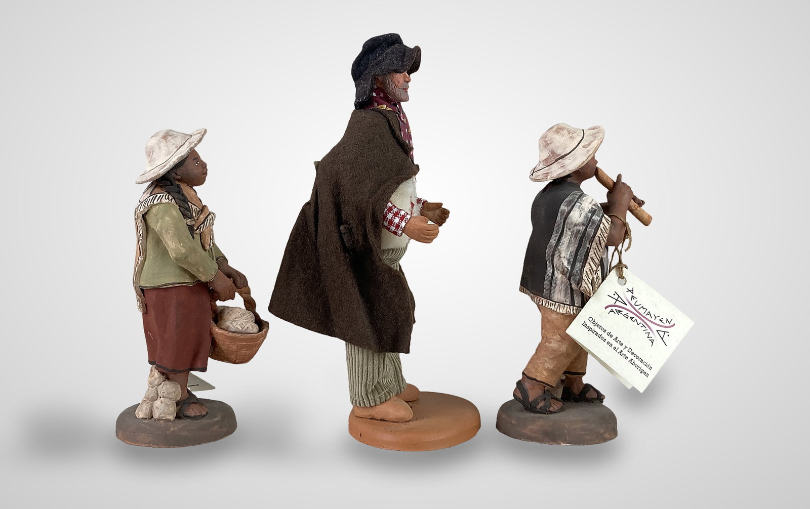 Mario Mendoza Clay Figures Including Claude Carbonel - 3