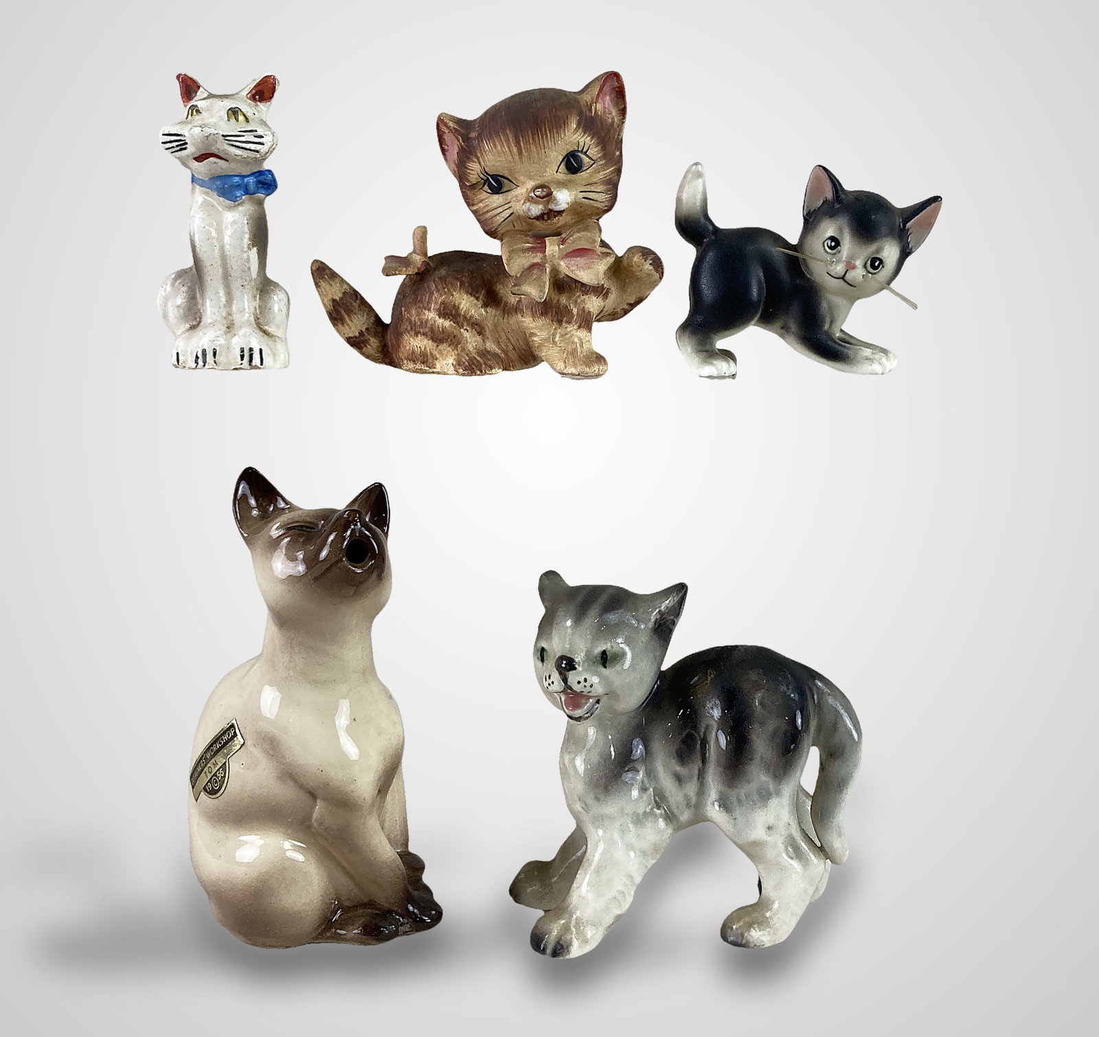 Cat Figurines Including Lefton and Hagen-Renaker - 2