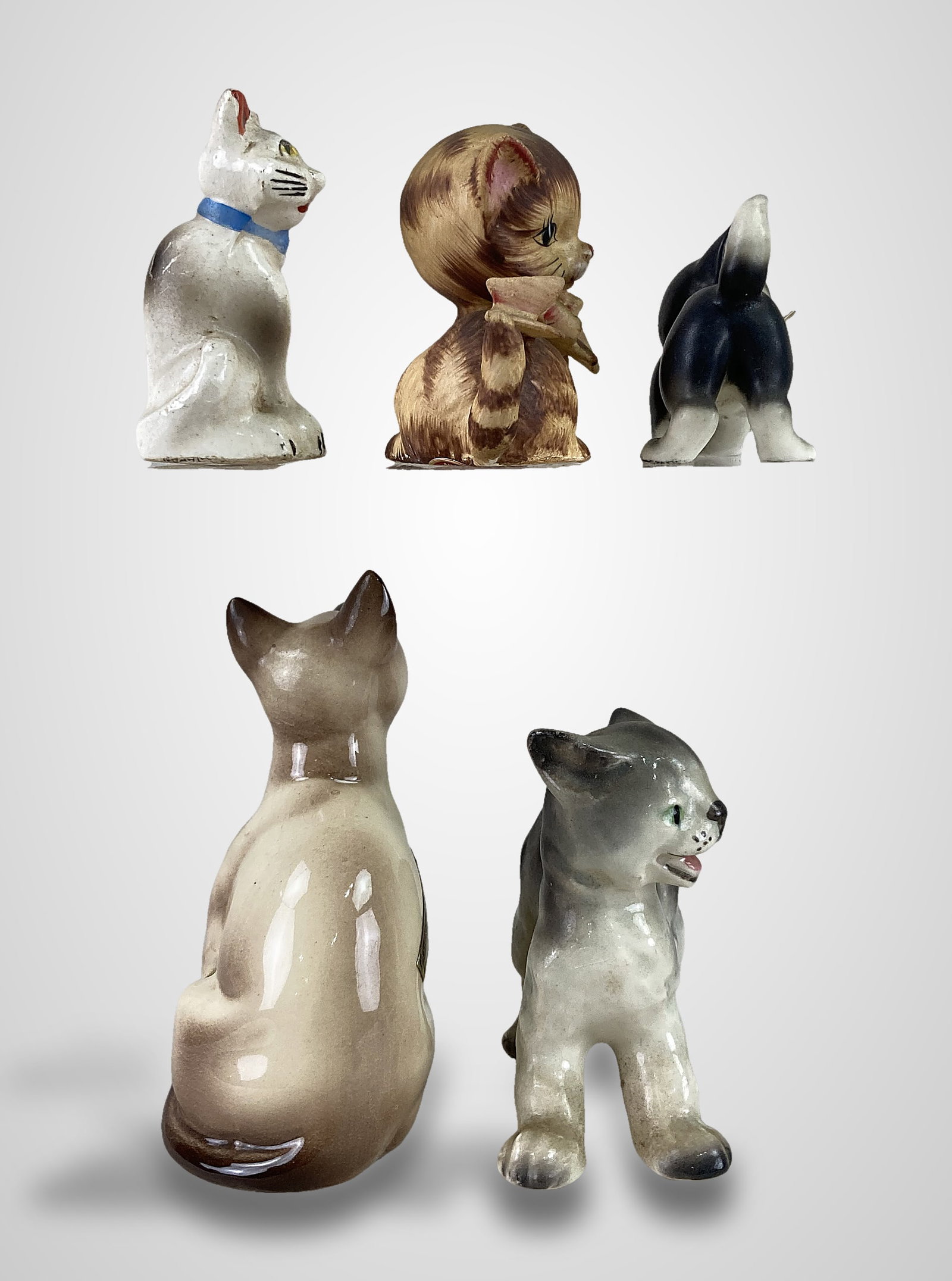 Cat Figurines Including Lefton and Hagen-Renaker - 3