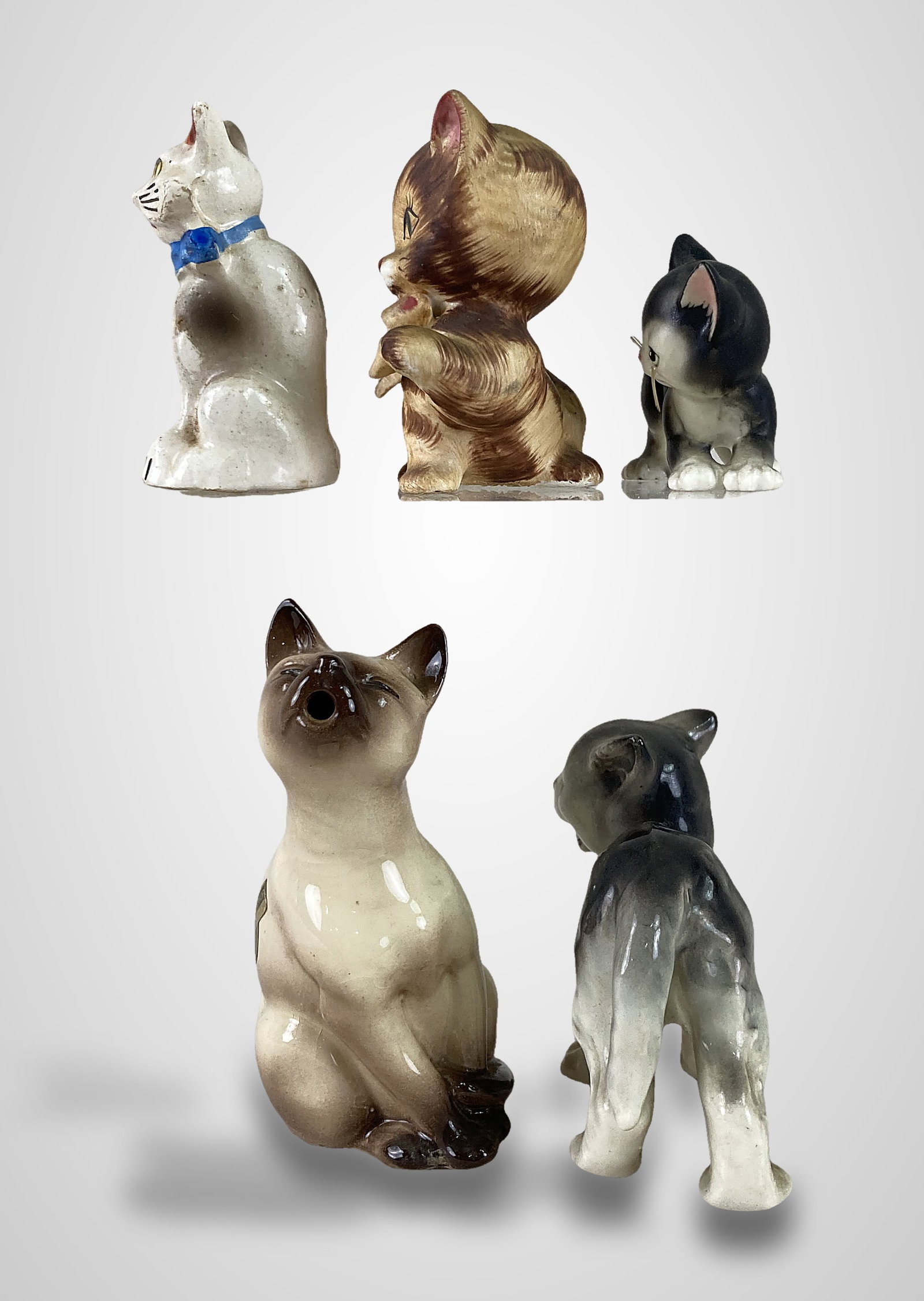 Cat Figurines Including Lefton and Hagen-Renaker - 5