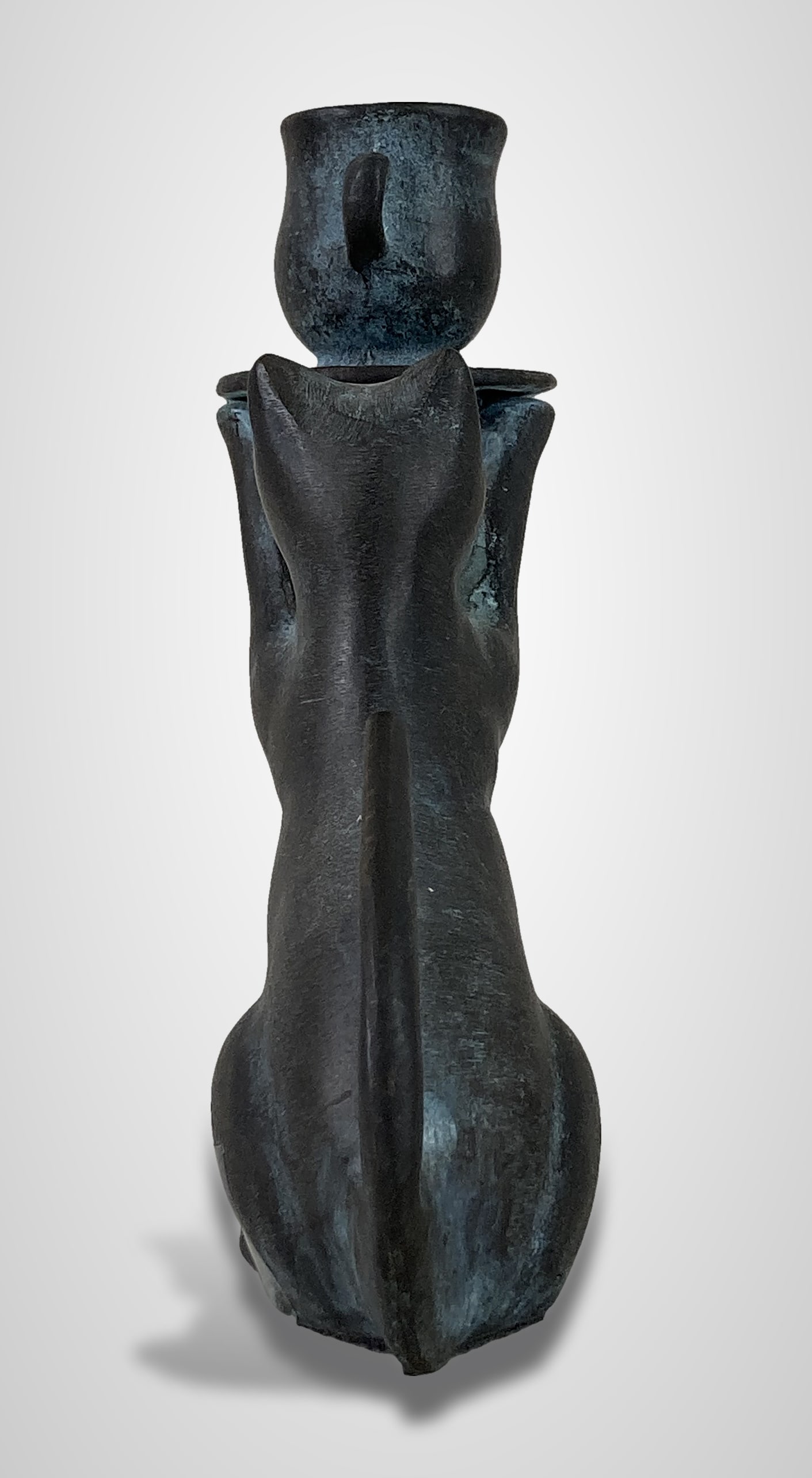 Bronze Cat Candle Holder - 3