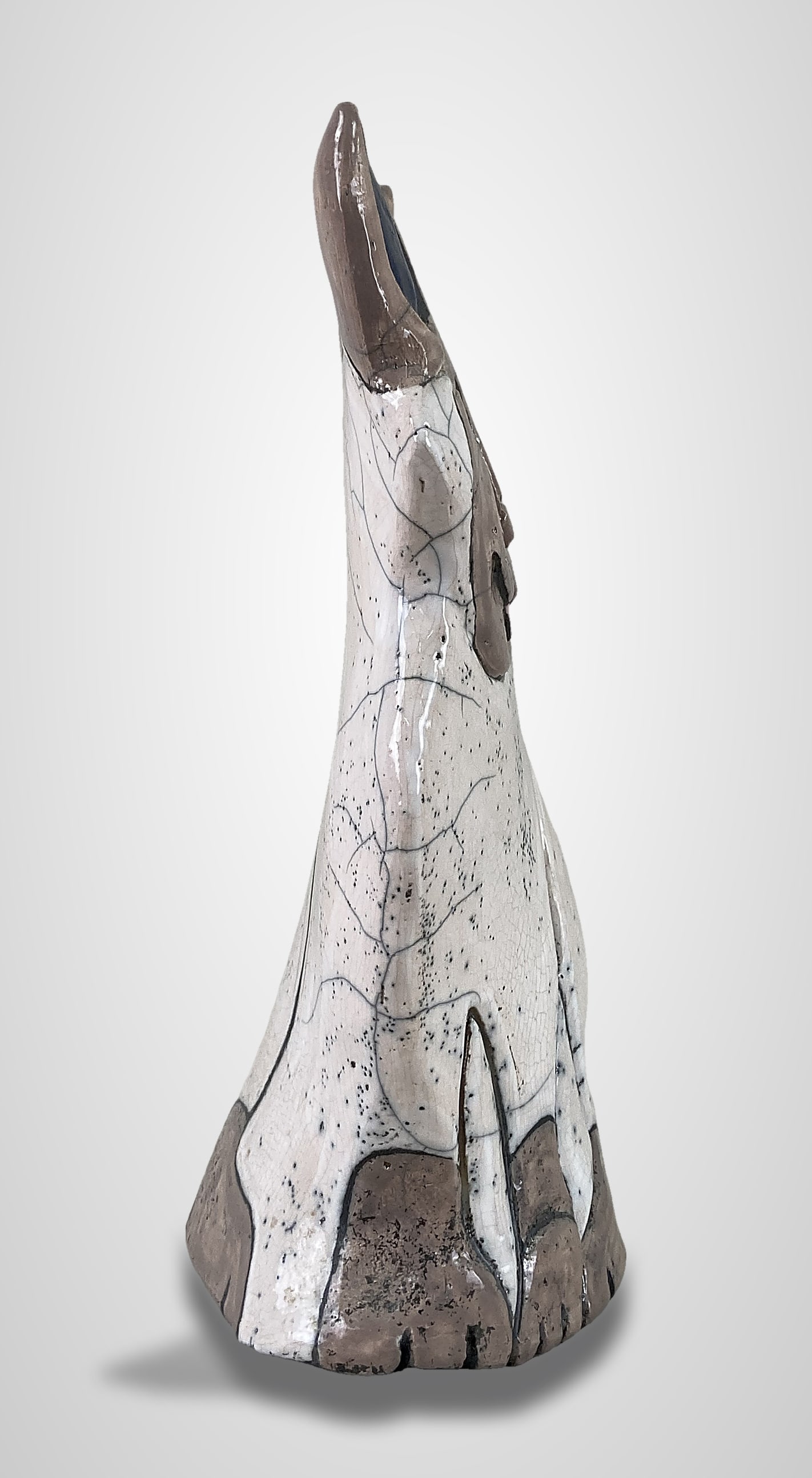 Elenaor Madonik Raku Pottery Siamese Cat - 3