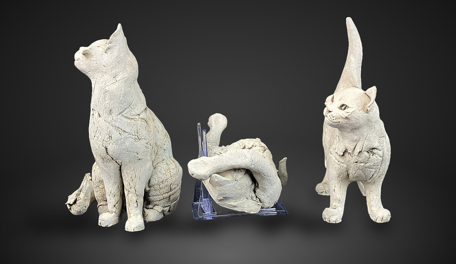 Set of Studio Pottery Cats - 5