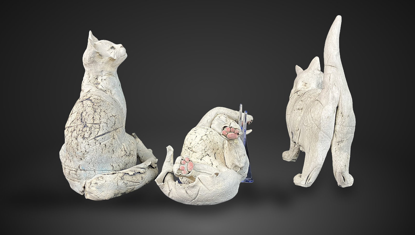 Set of Studio Pottery Cats - 8