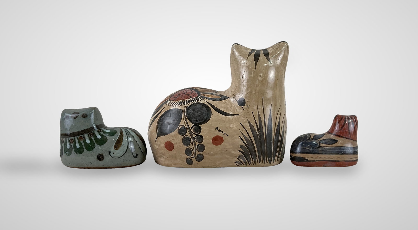 Mexican Tonala Folk Art Pottery Cats Including Jorge Wilmot - 4