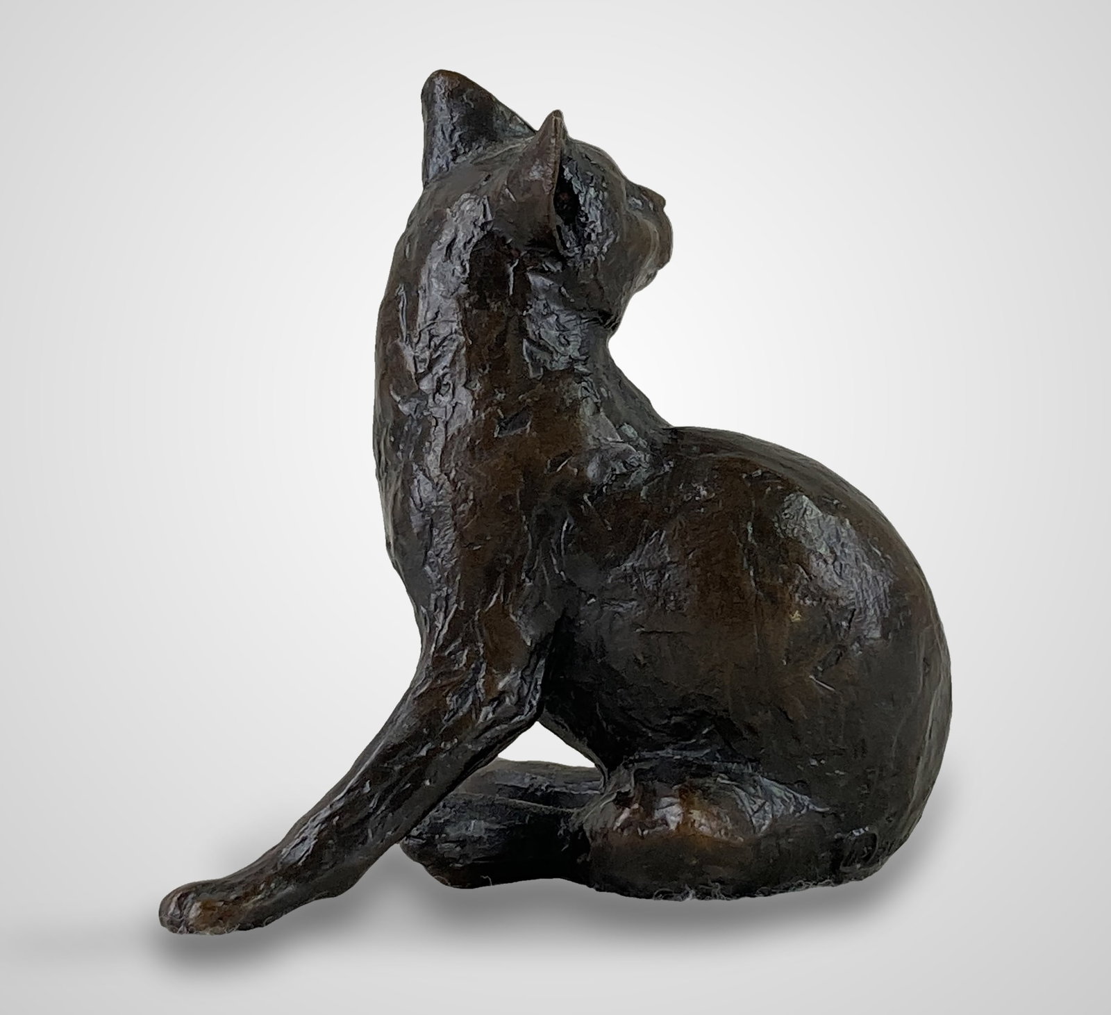 Michael Simpson Bronze Cat Figure - 4