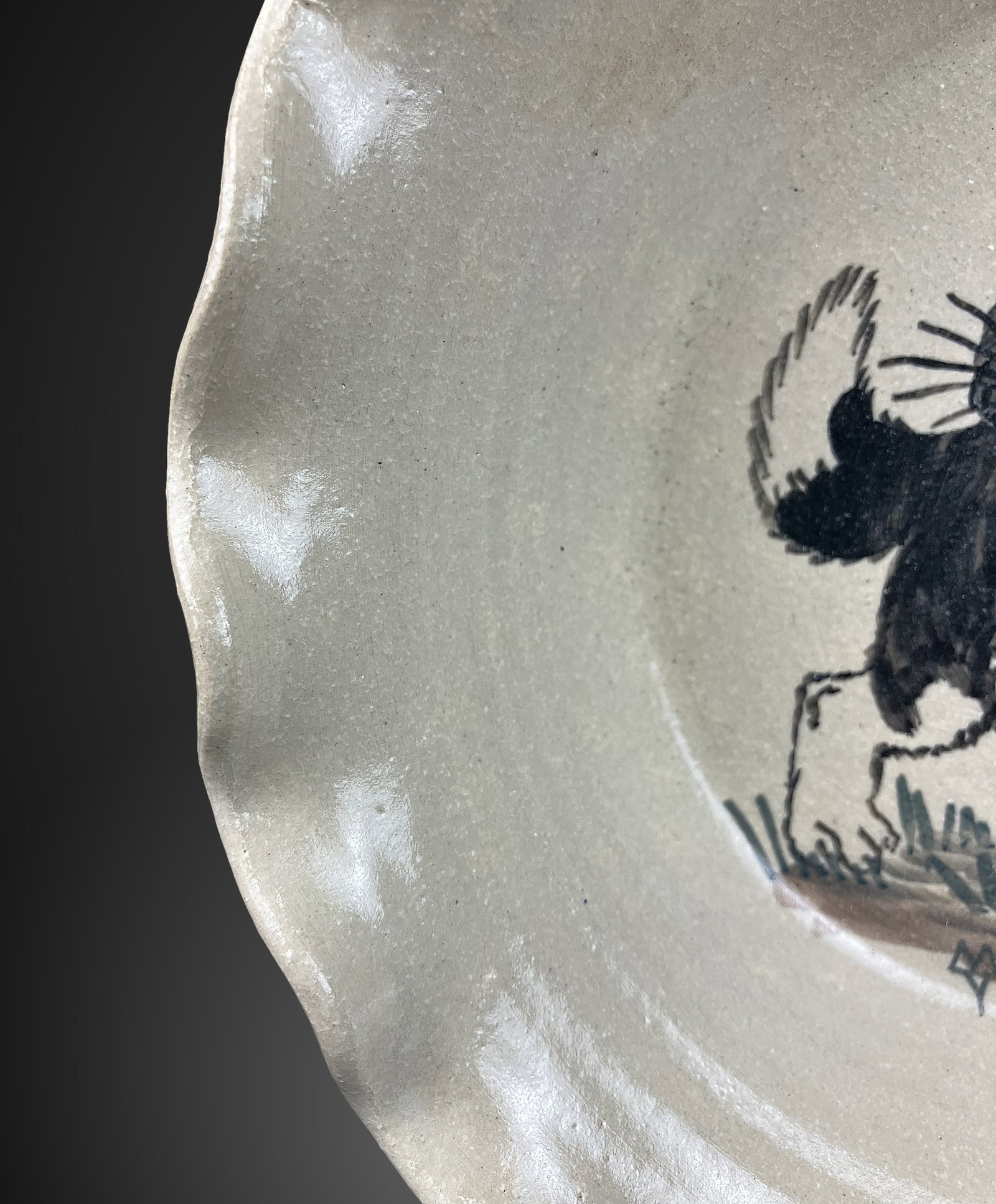 Turn and Burn Studio Pottery Cat Bowl - 2