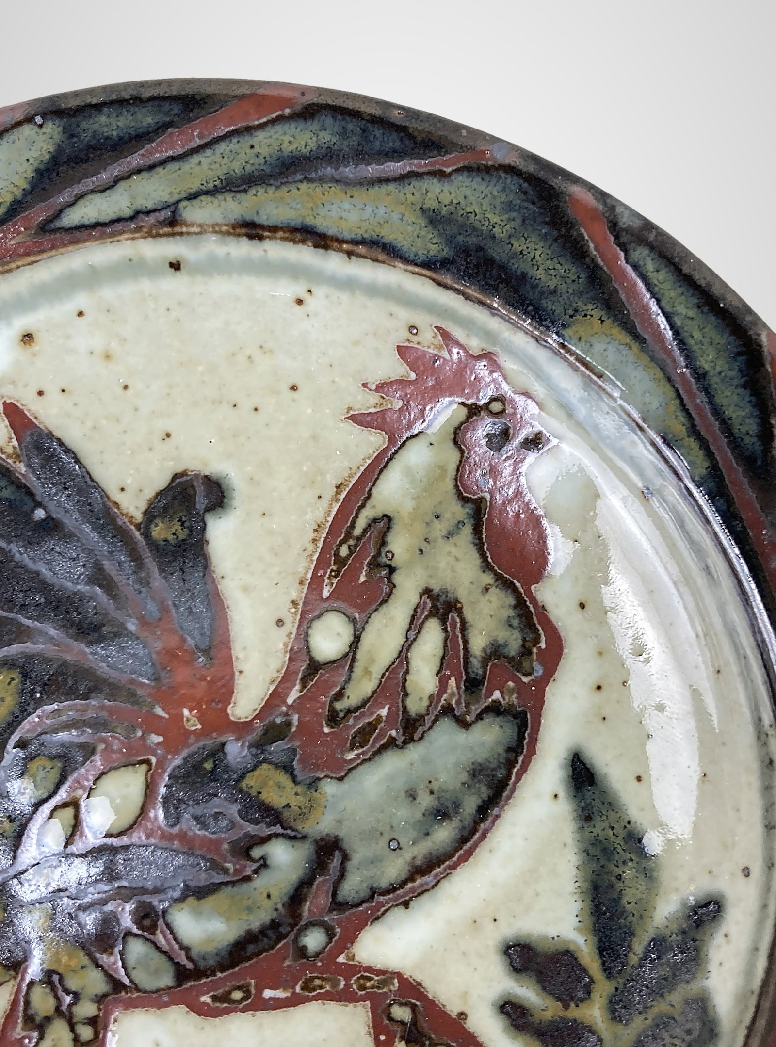 Studio Art Pottery Rooster and Rabbit Bowls - 3