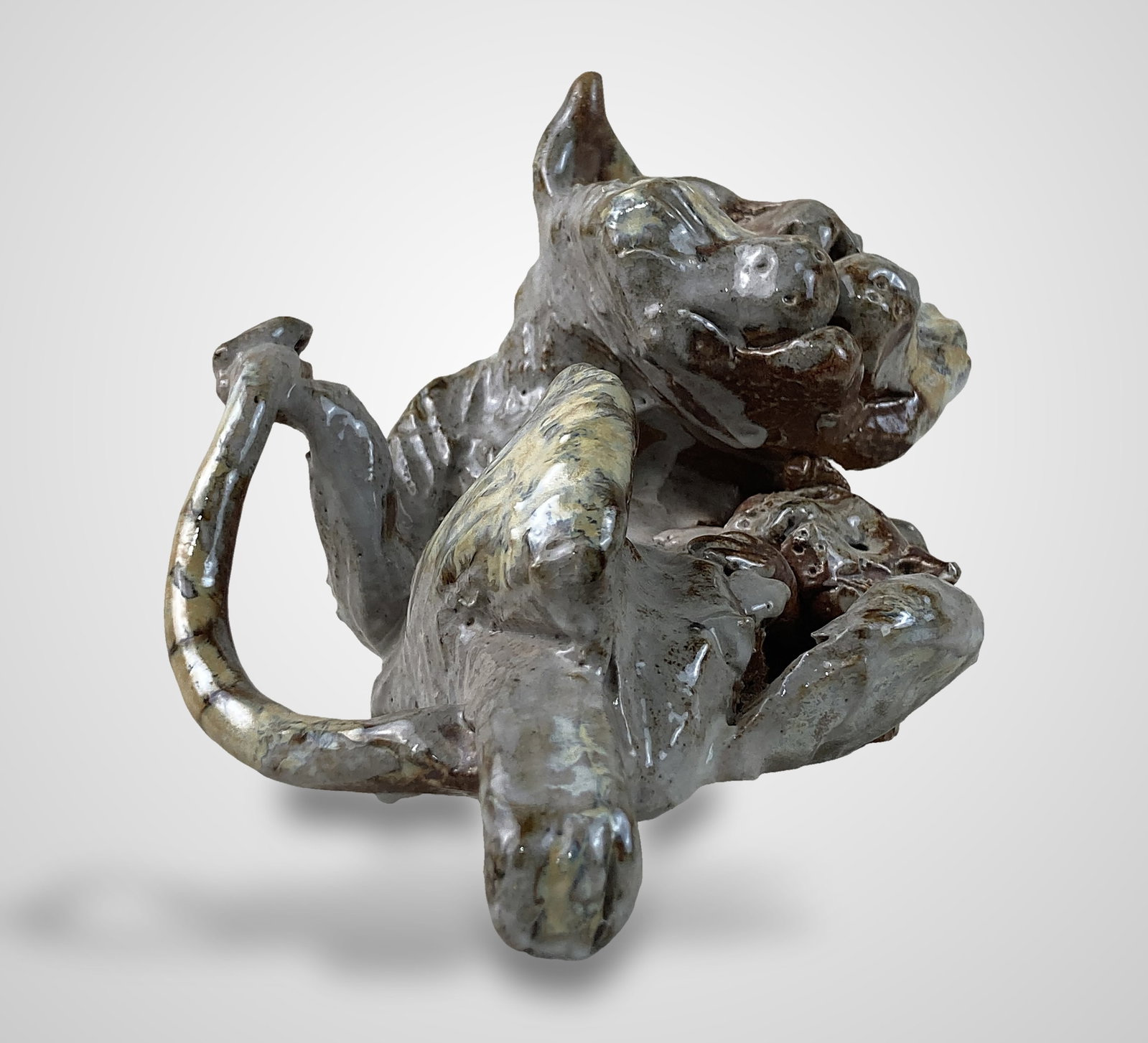 Studio Pottery Cat and Kitten - 5