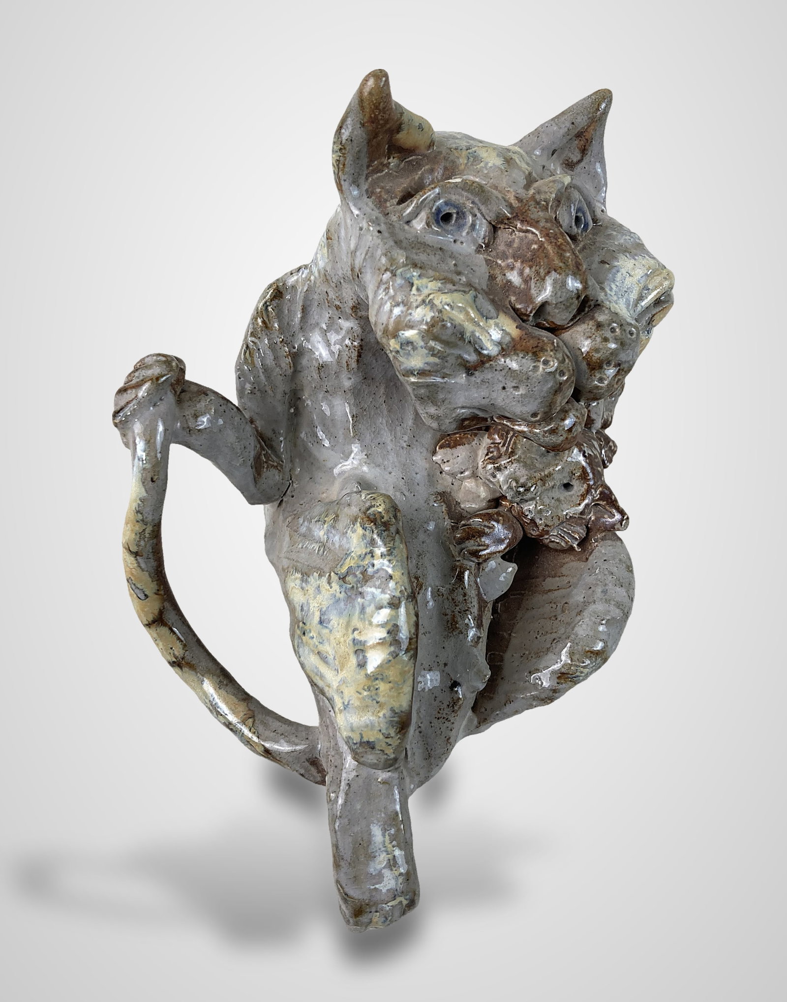 Studio Pottery Cat and Kitten - 6