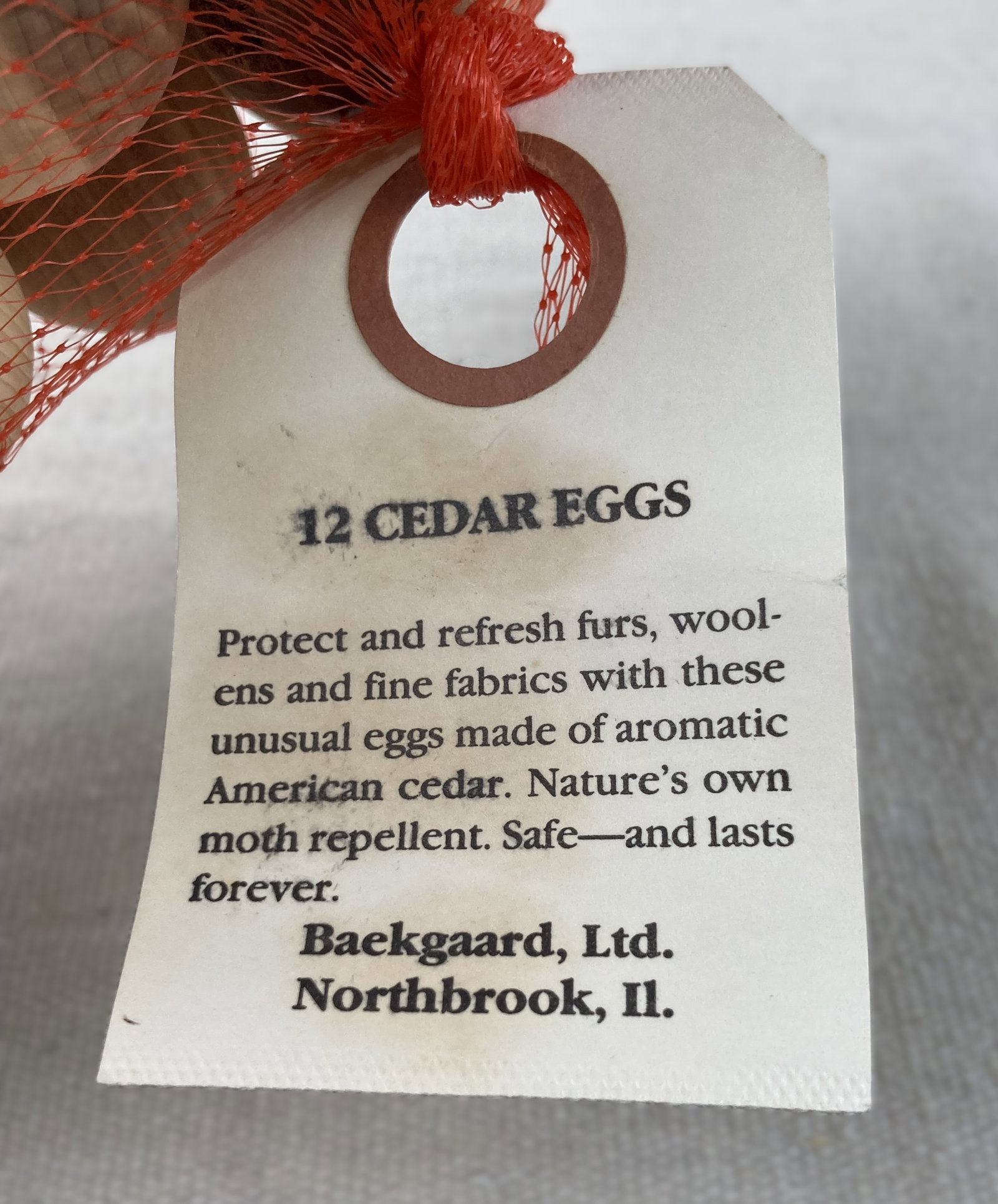 Fir Tree Carved Wood Basket with Cedar Eggs - 10