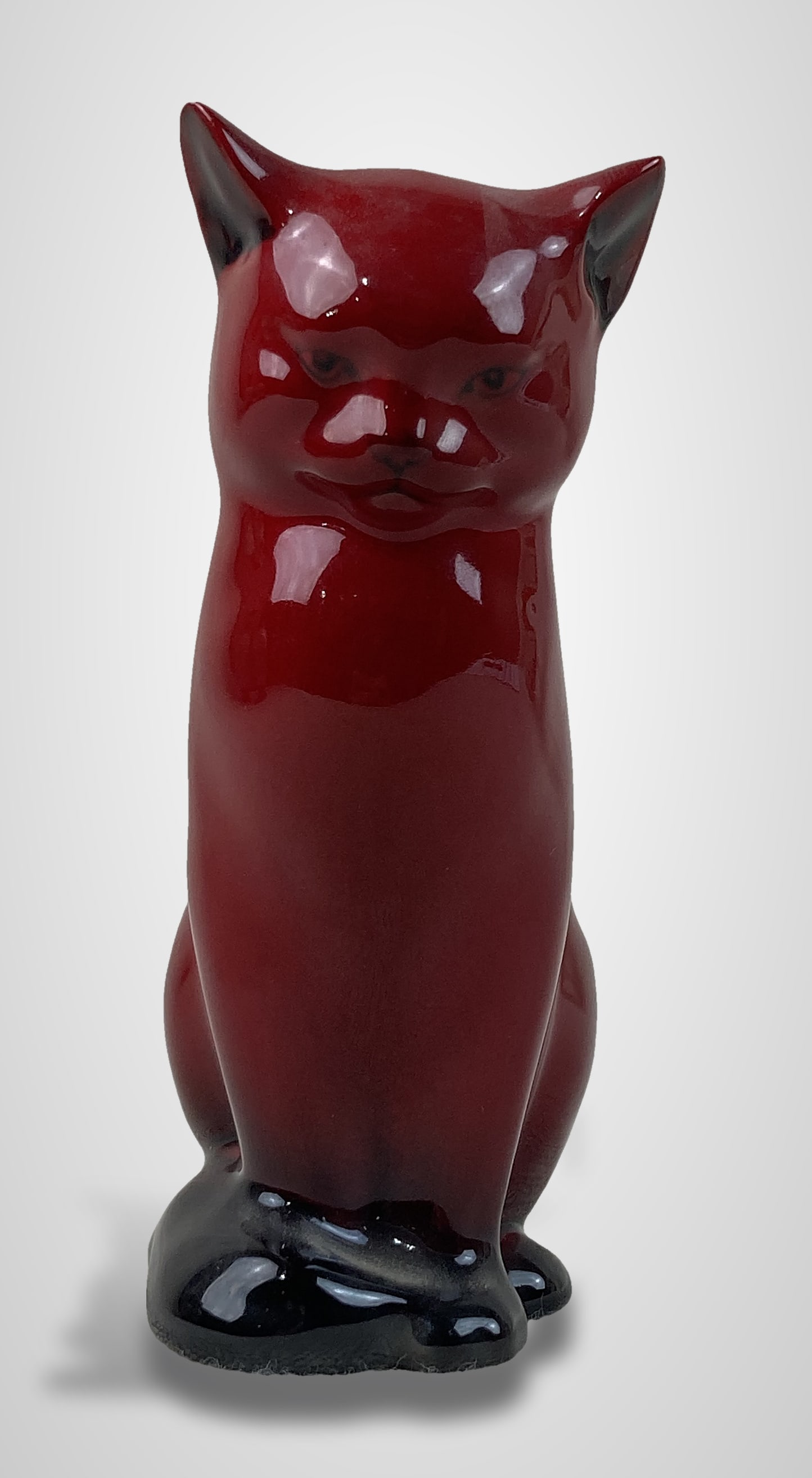 Royal Doulton Flambe Cat - 5