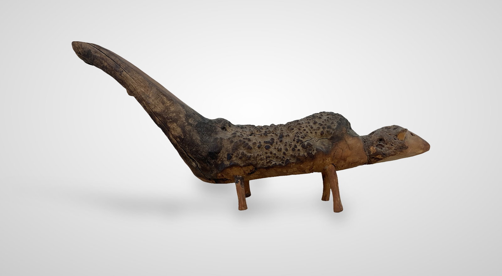 Folk Art Carved Squirrel - 3