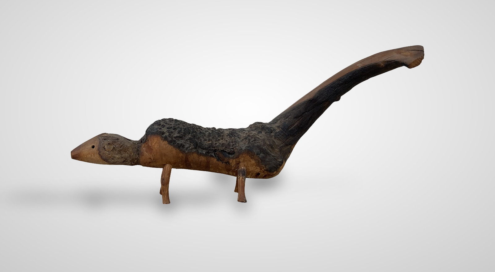 Folk Art Carved Squirrel - 5