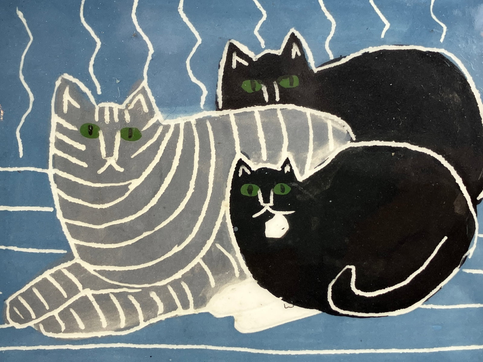 Solveig Cox Cat Pottery Dish - 2