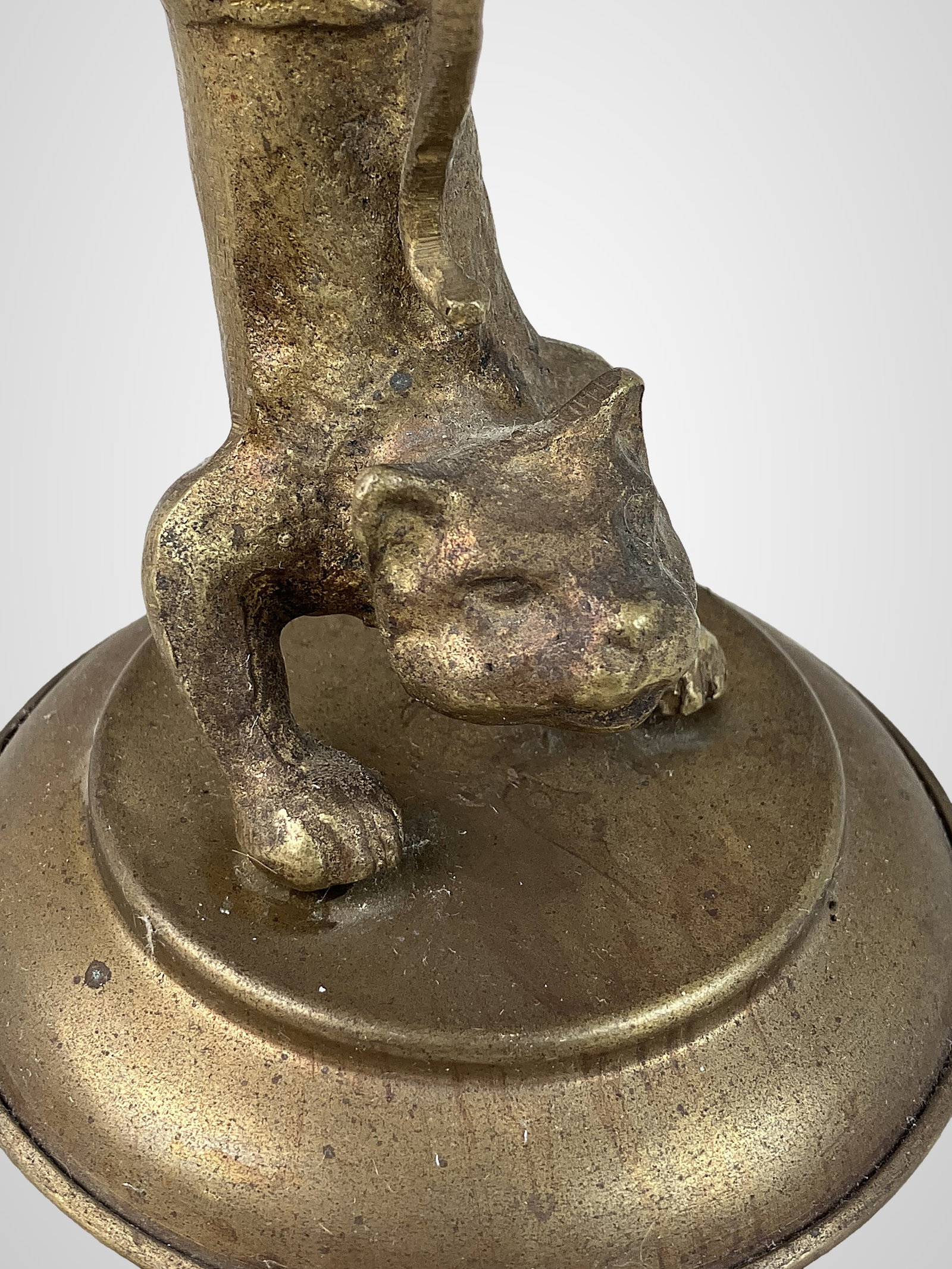 Arthur Court Brass Cat Candlestick - 2