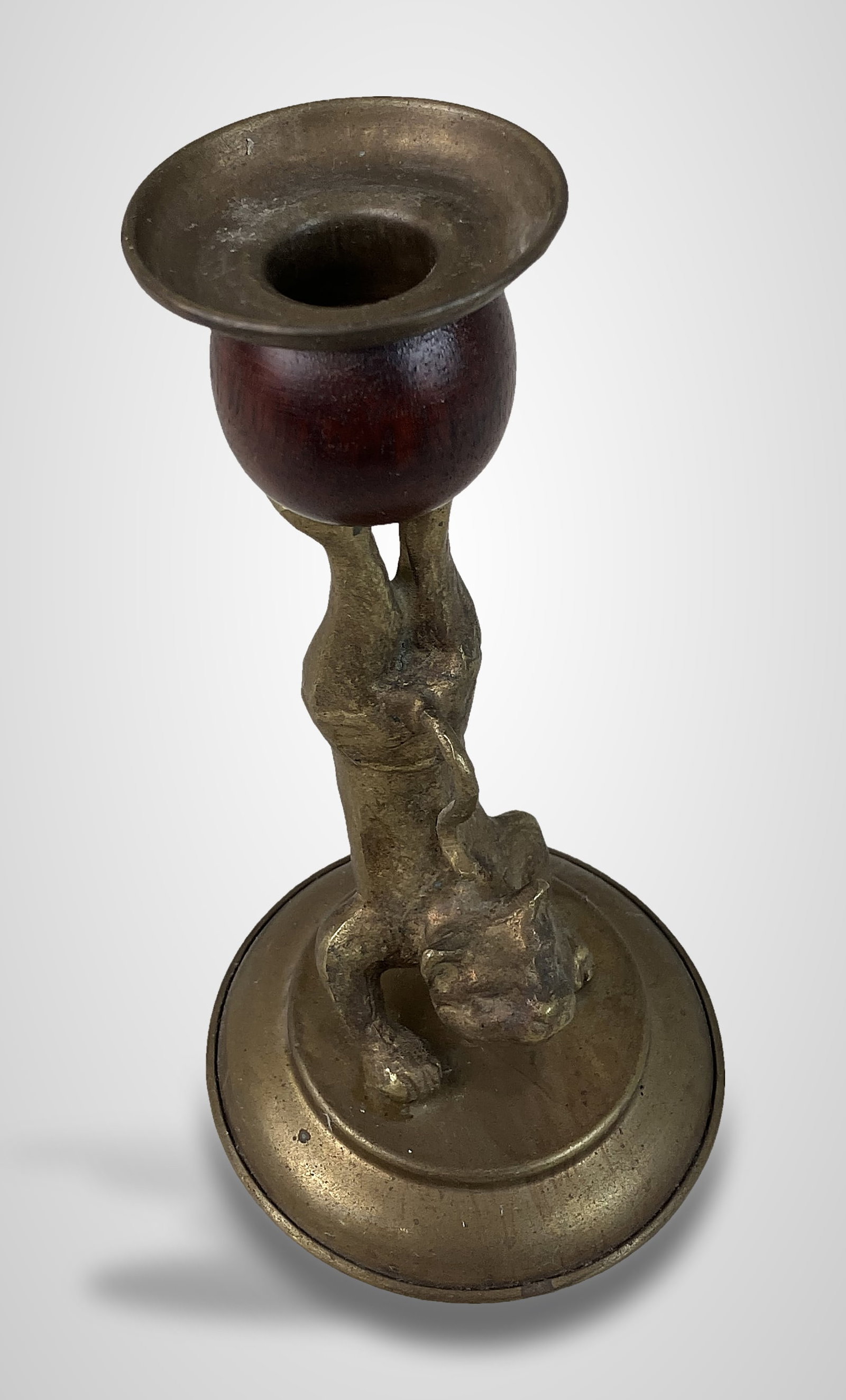 Arthur Court Brass Cat Candlestick - 3