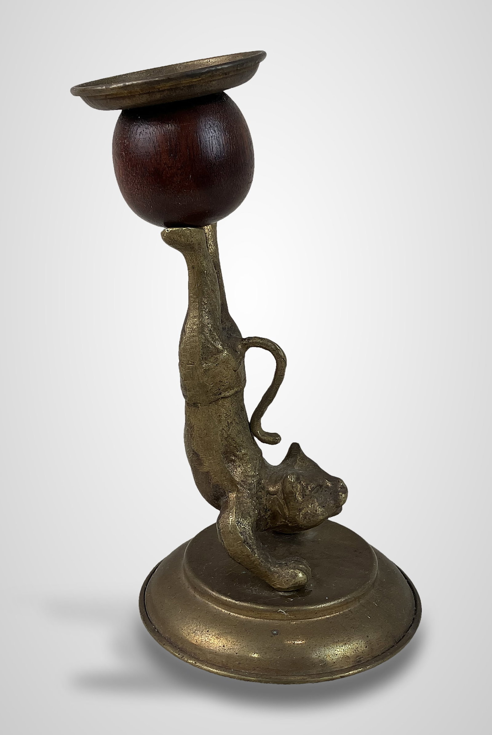 Arthur Court Brass Cat Candlestick - 4