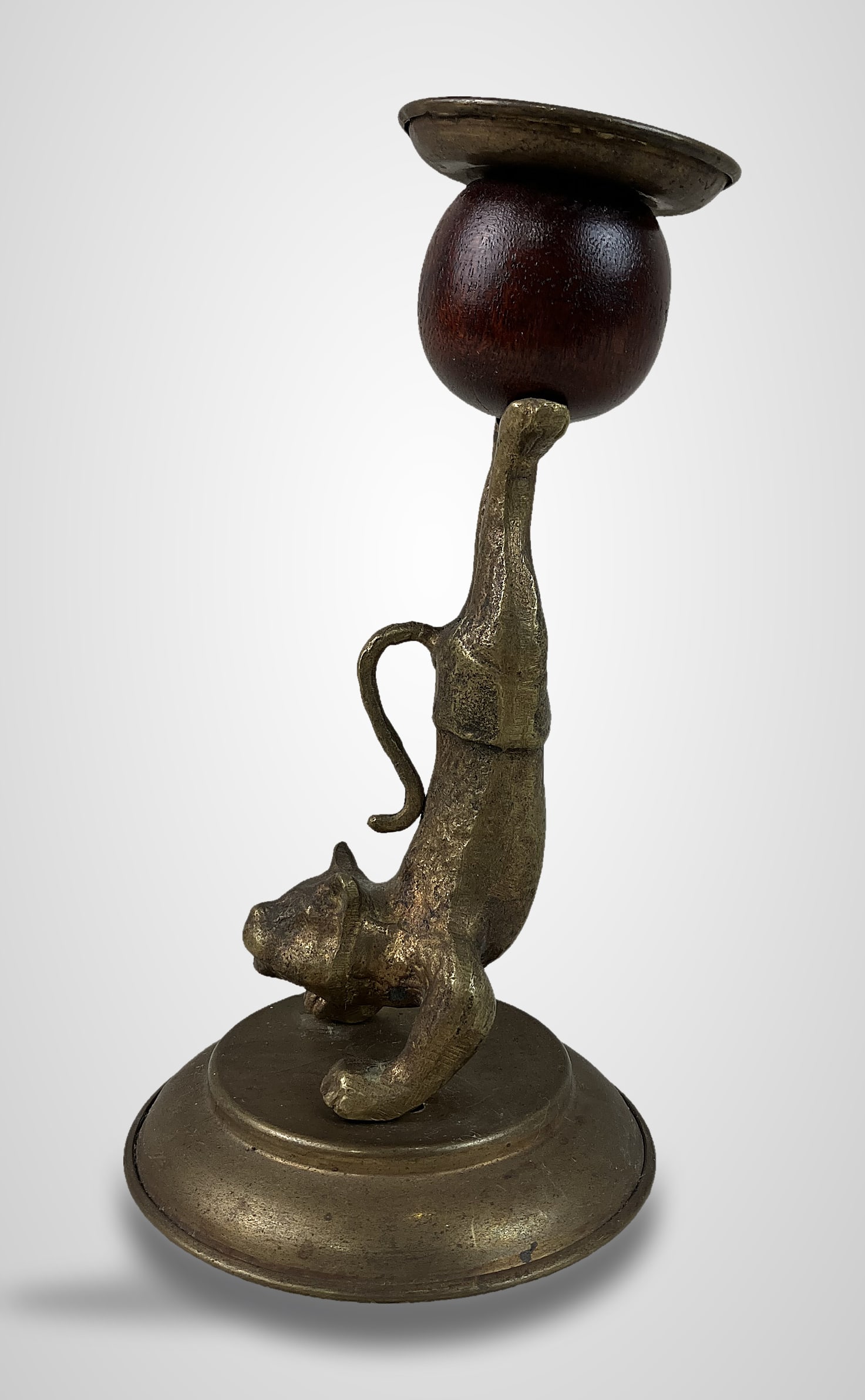 Arthur Court Brass Cat Candlestick - 6
