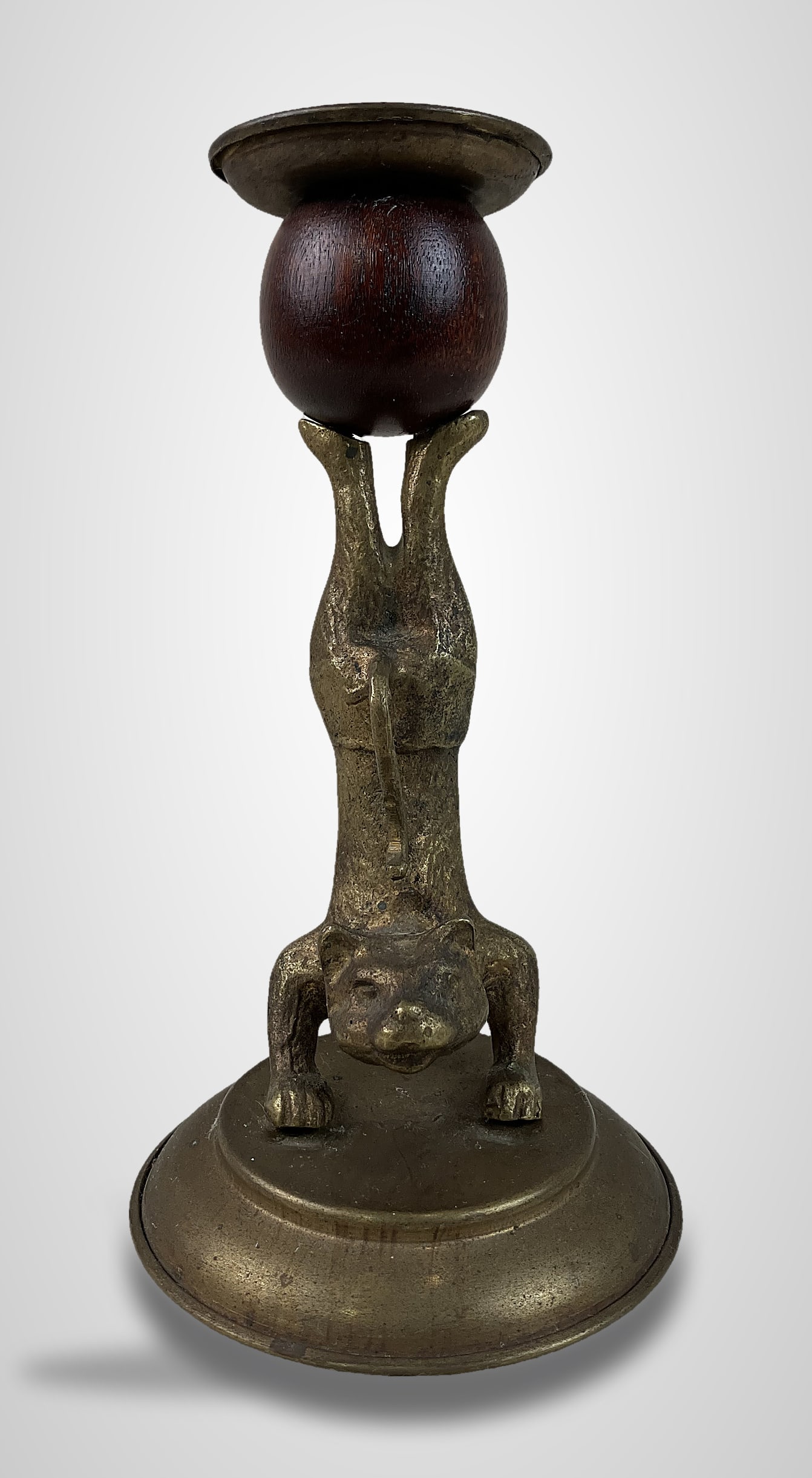 Arthur Court Brass Cat Candlestick - 7
