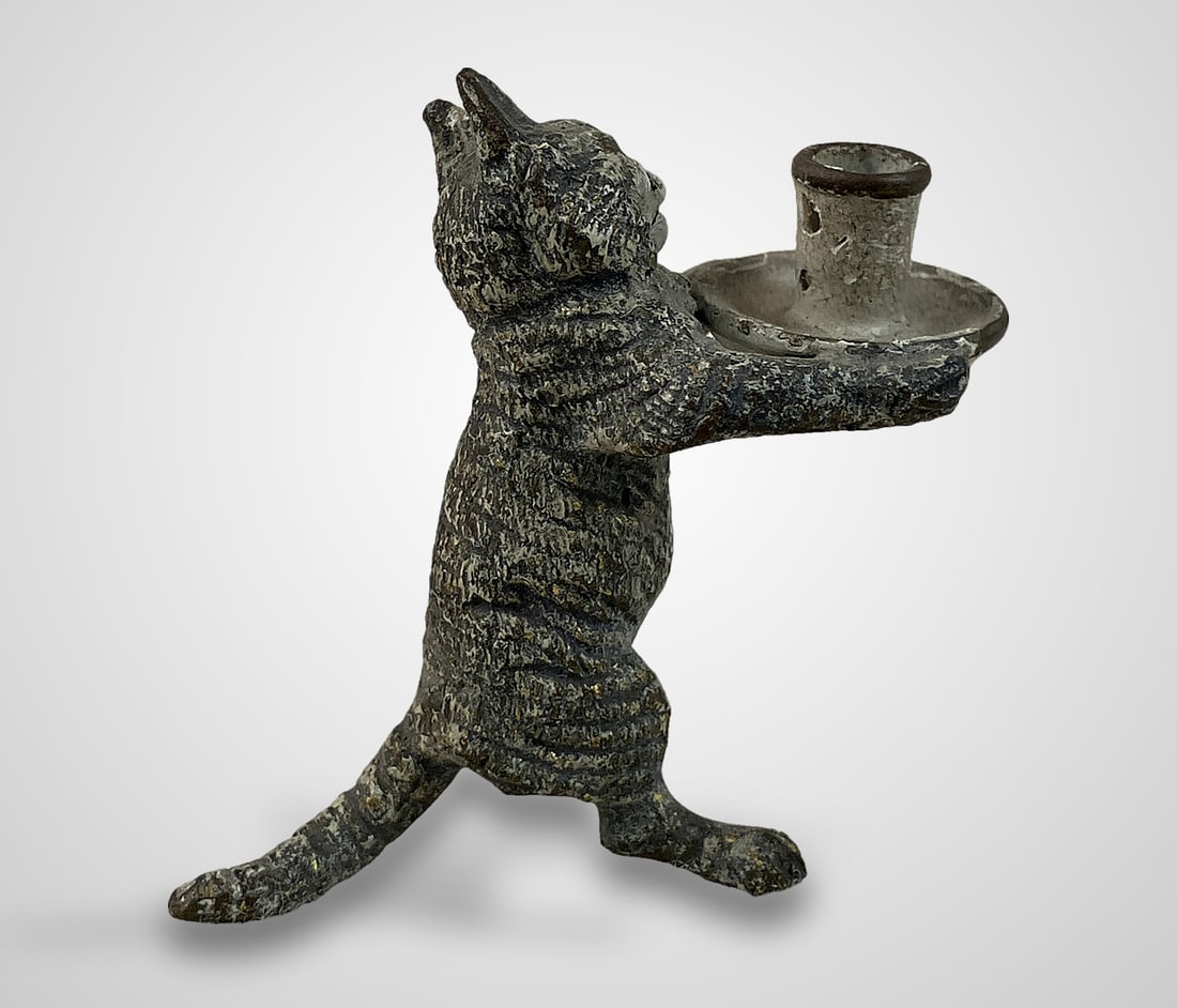Cold Painted Bronze Cat Miniature - 4