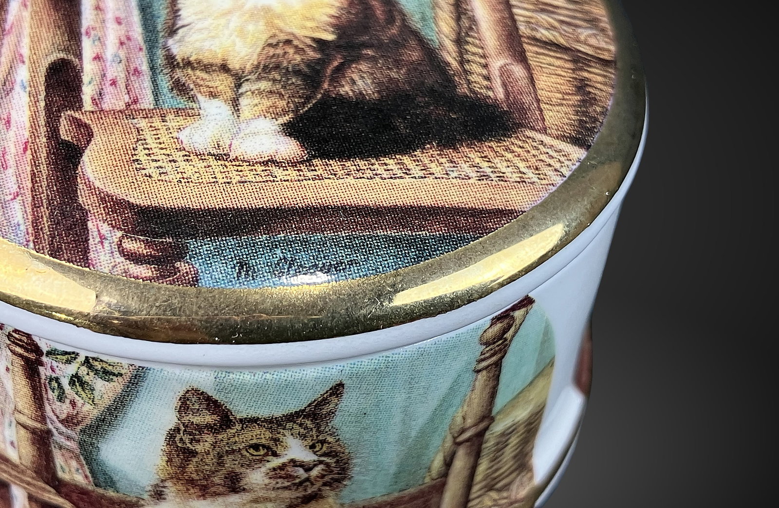 Staffordshire Cat Trinket Box - 3