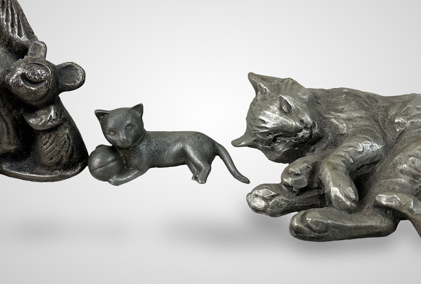 American Pewter Cat Figurines - 3