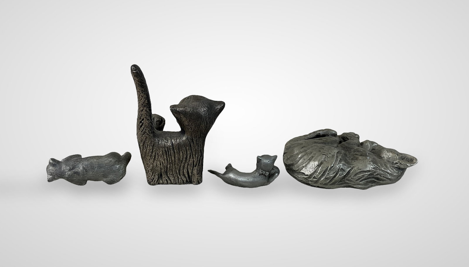 American Pewter Cat Figurines - 5