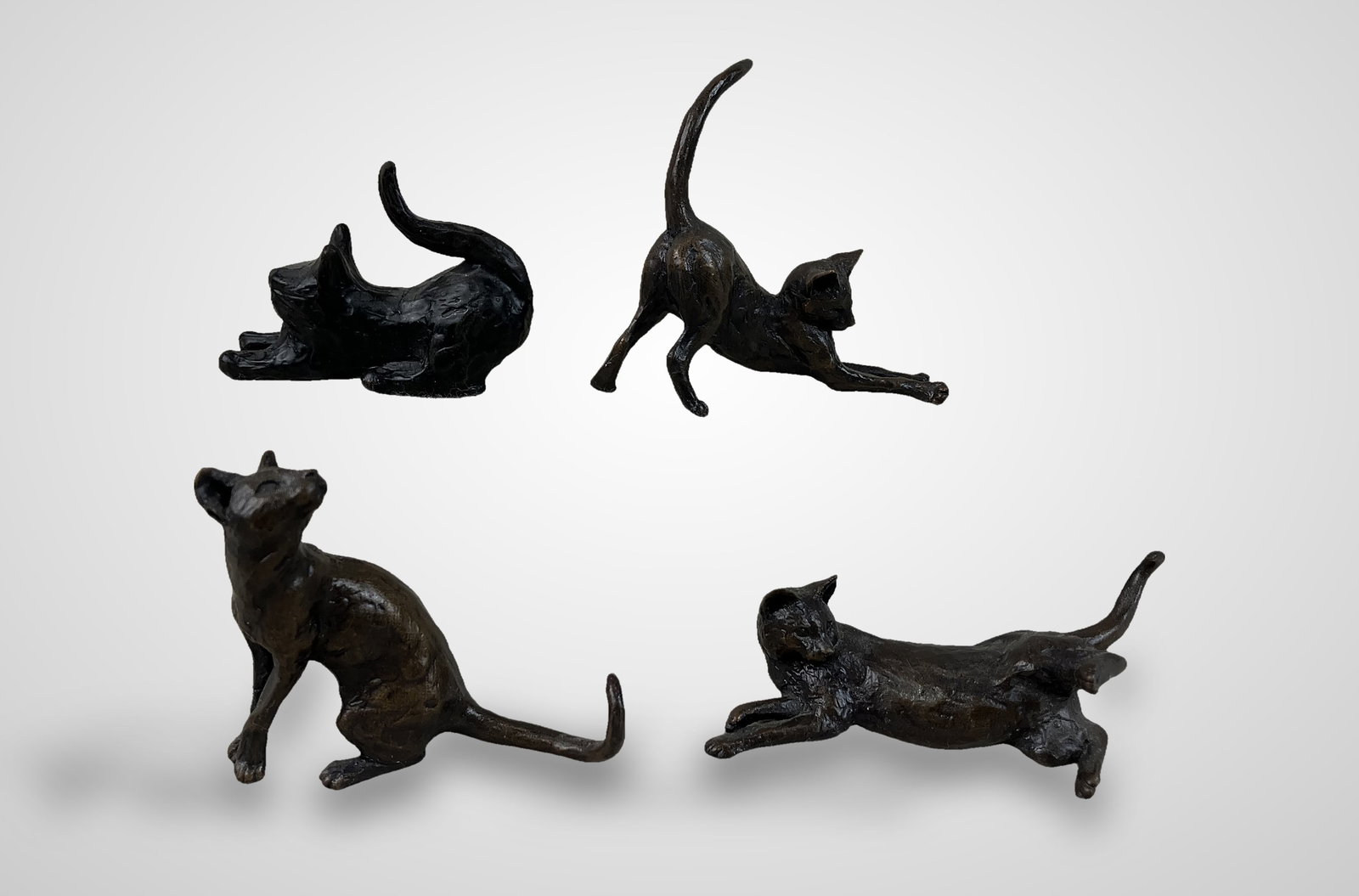Michael Simpson Cast Bronze Cats - 2