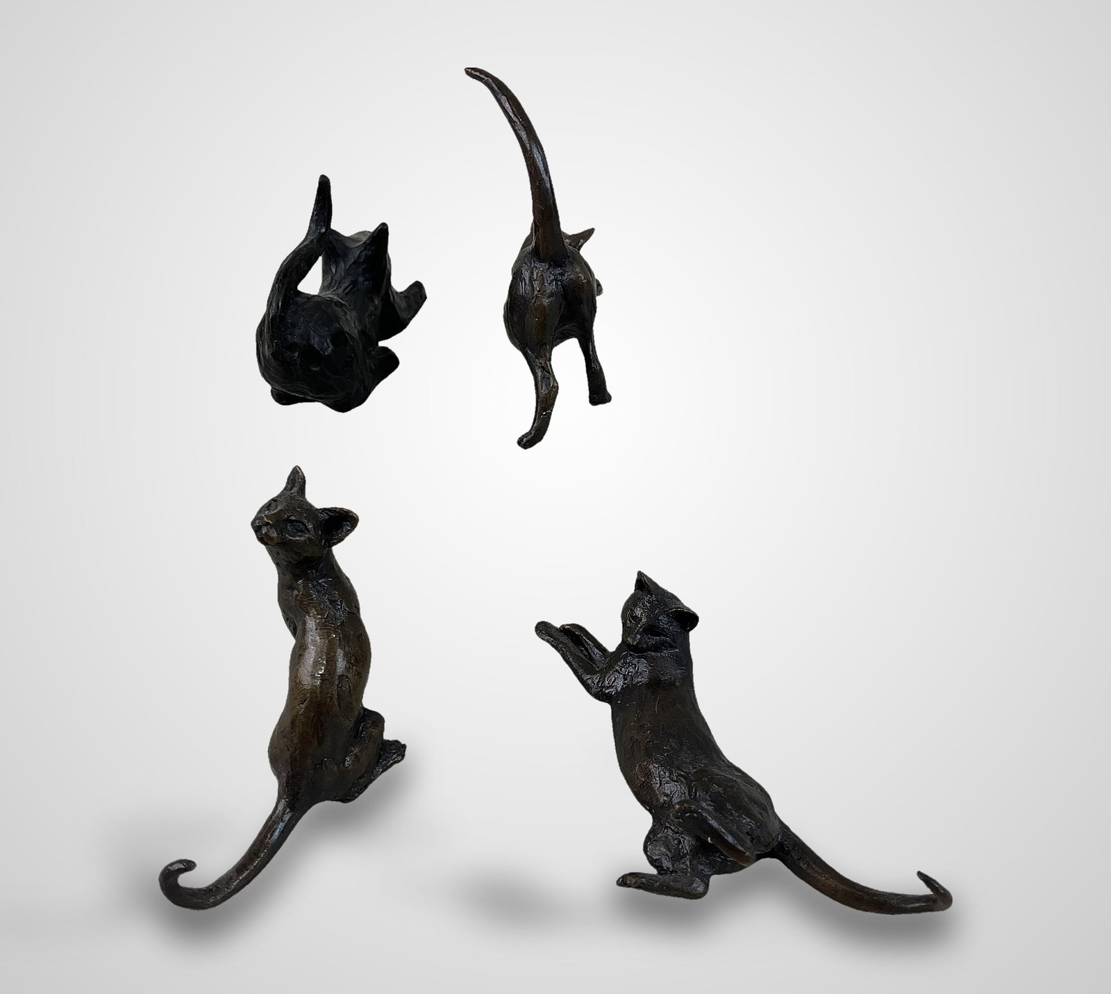 Michael Simpson Cast Bronze Cats - 3