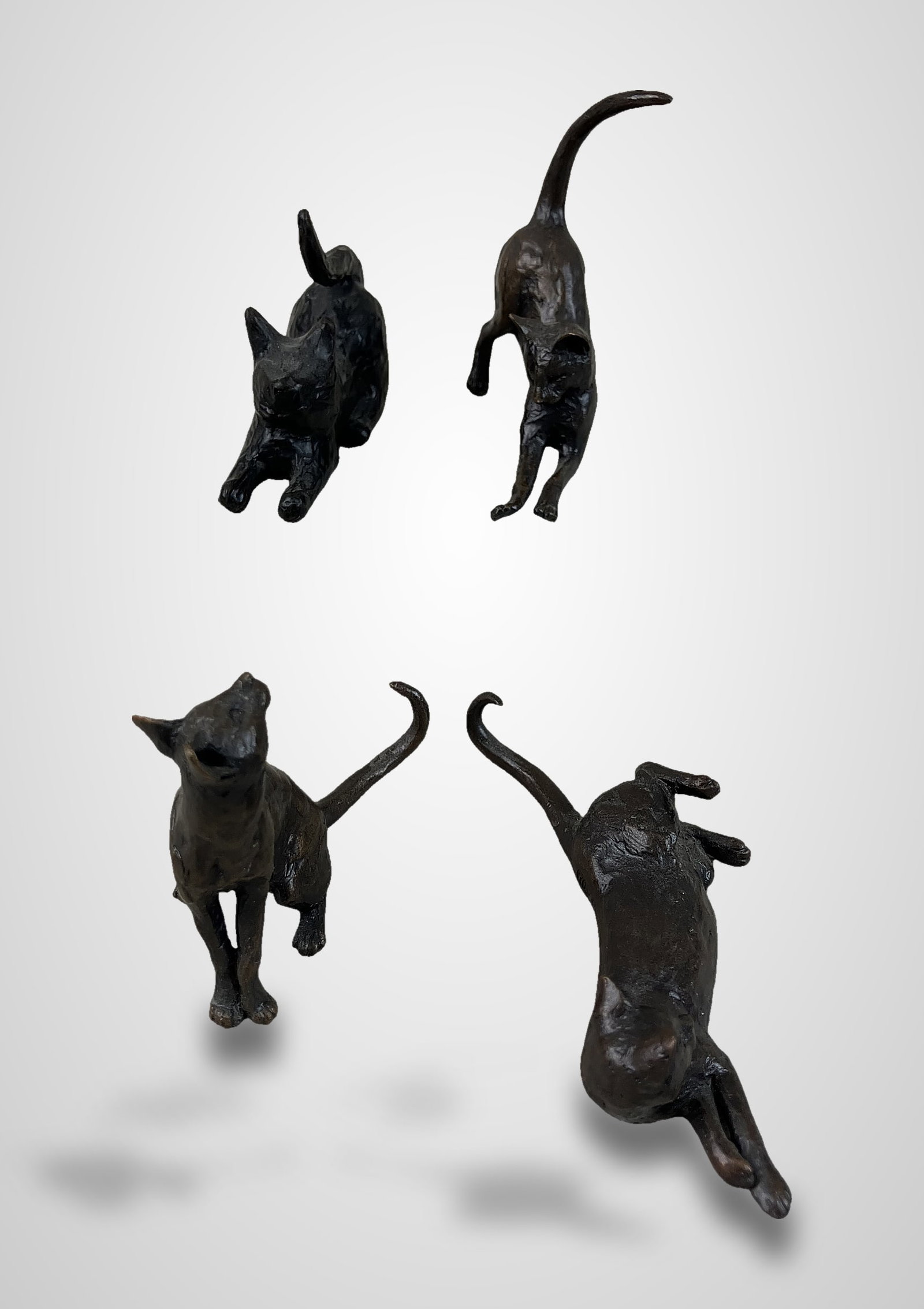 Michael Simpson Cast Bronze Cats - 5