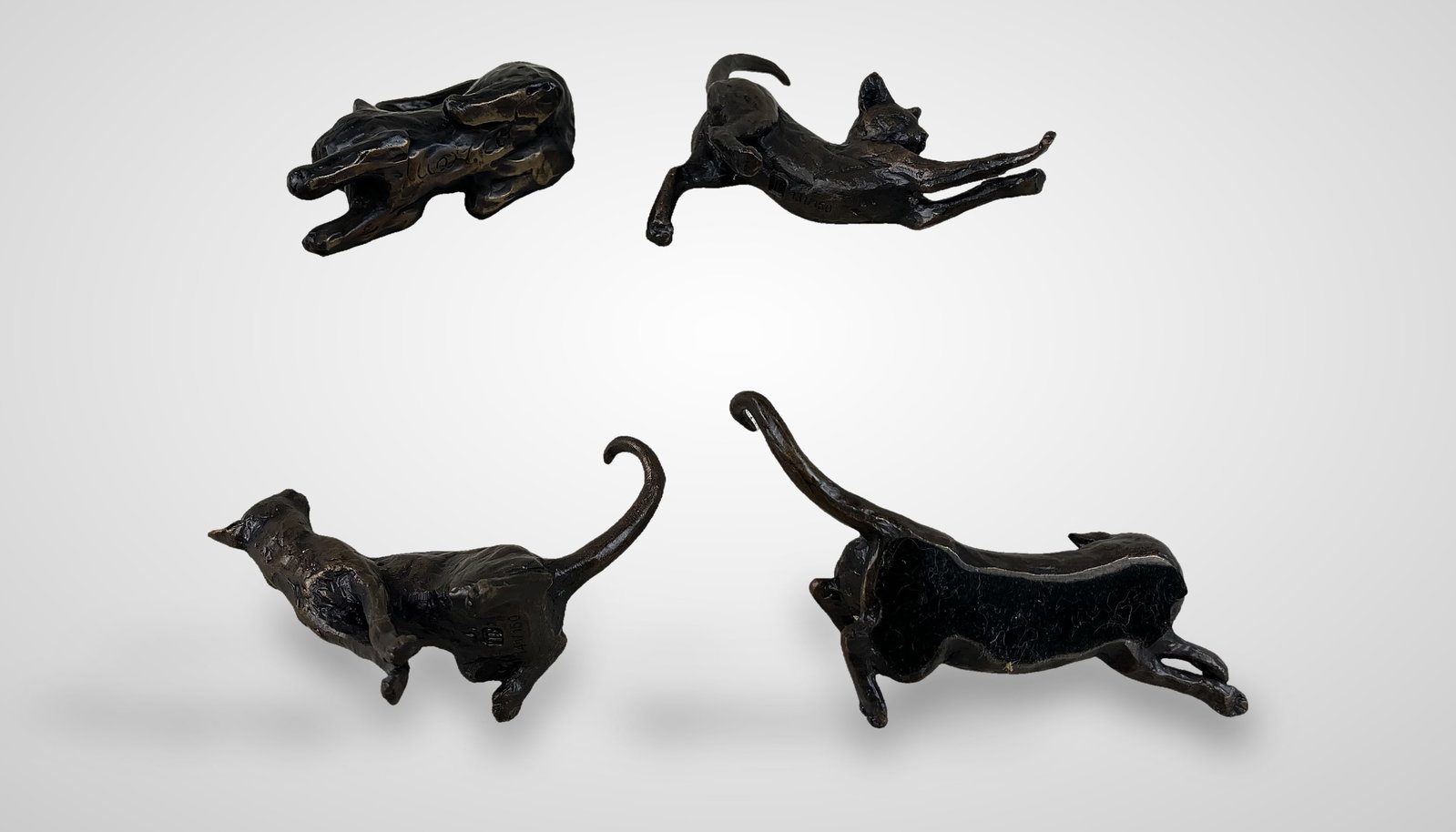 Michael Simpson Cast Bronze Cats - 6