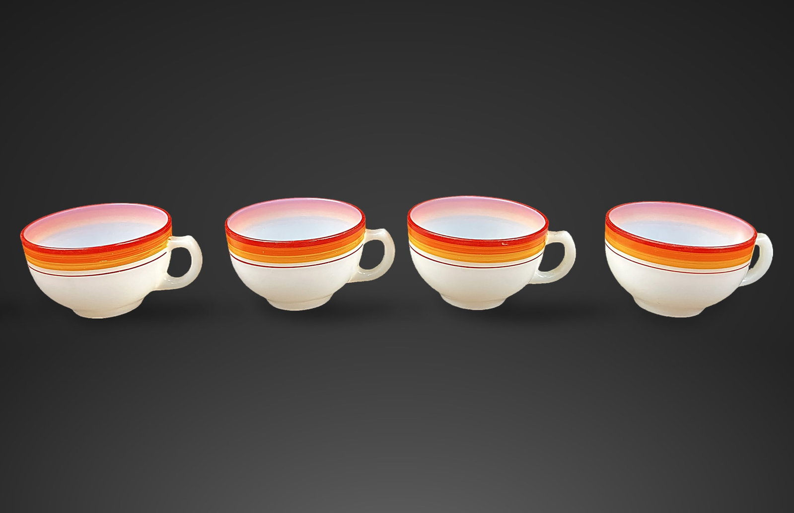 Mid-Century Modern Milk Glass Dinnerware - 6