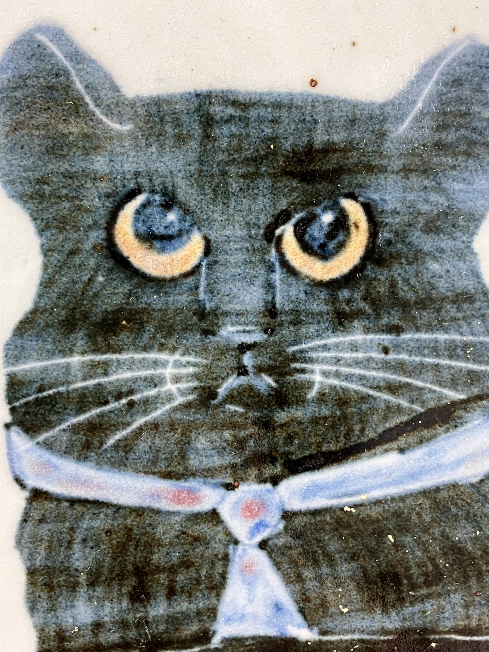 Studio Pottery Cat Plates Featuring Highland Stoneware - 2