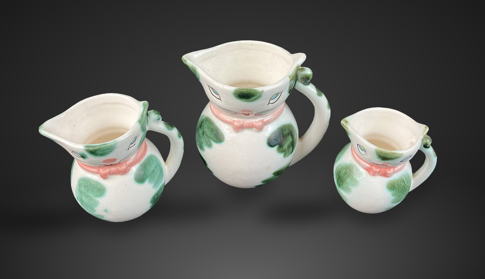 Mid-Century Modern Lipper Mann Cat Creamer Set - 2