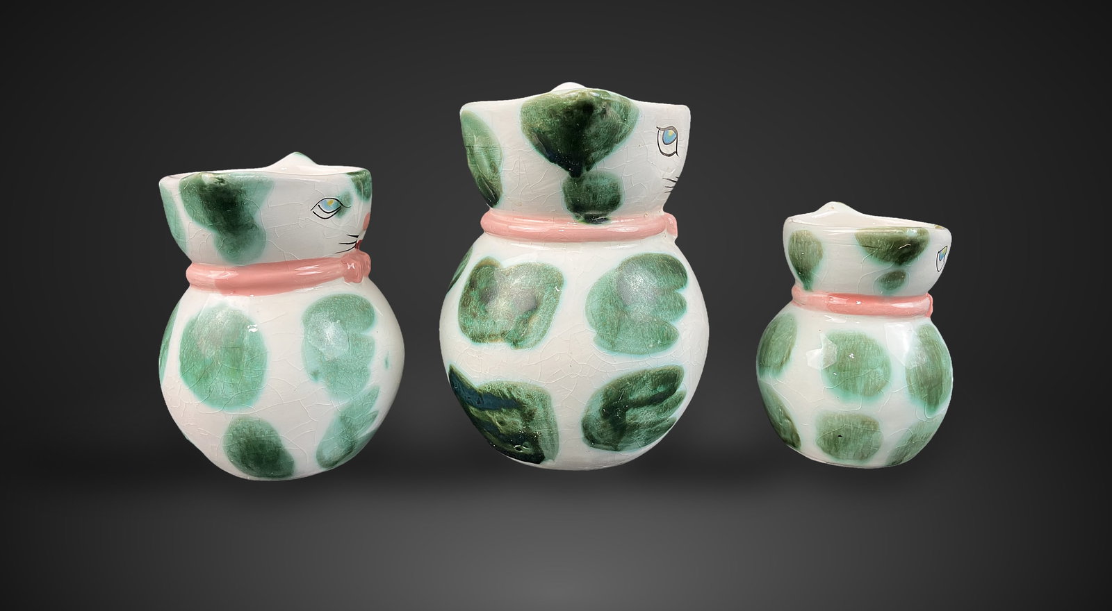 Mid-Century Modern Lipper Mann Cat Creamer Set - 4
