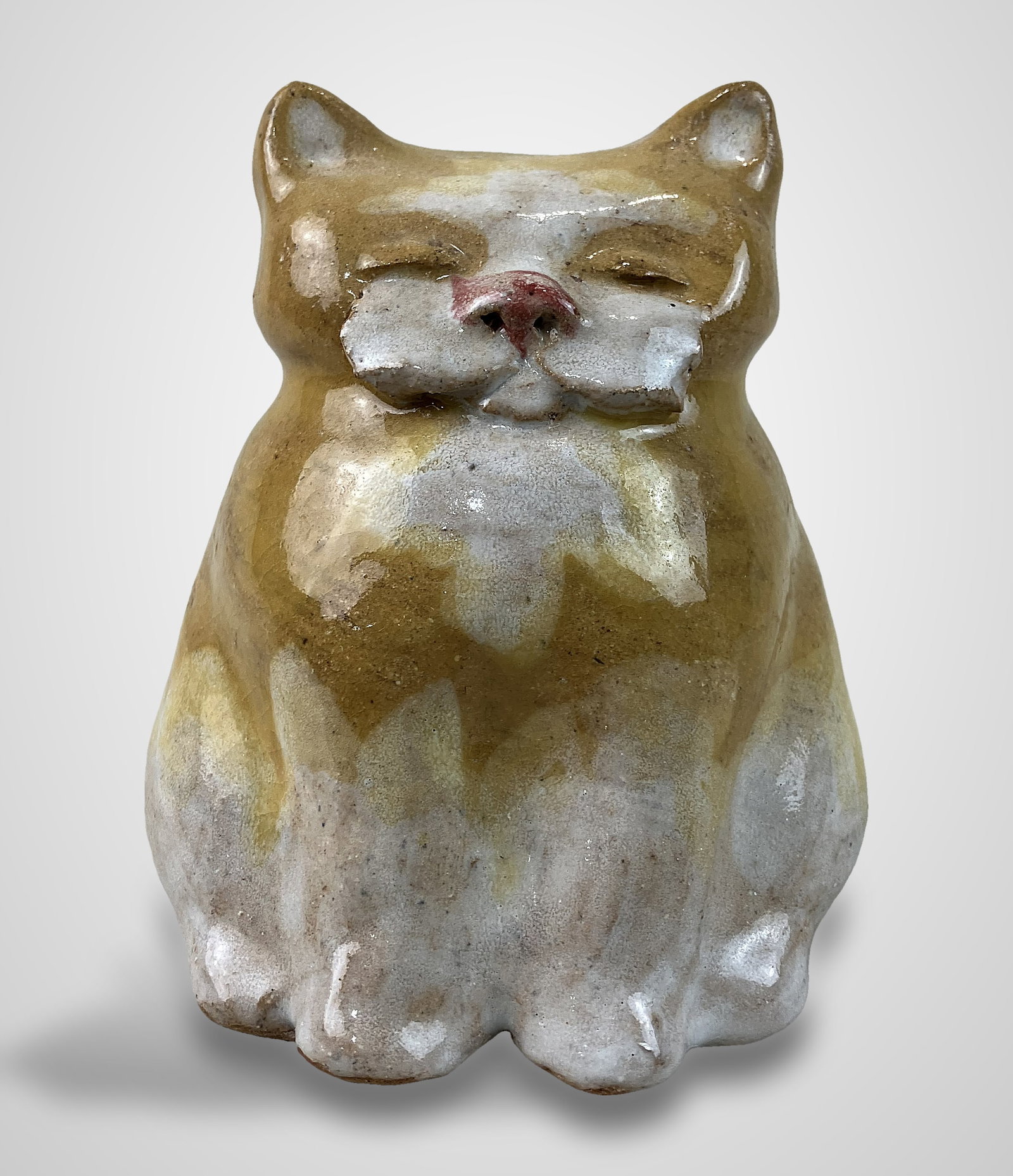 Studio Pottery Cat Bank - 3