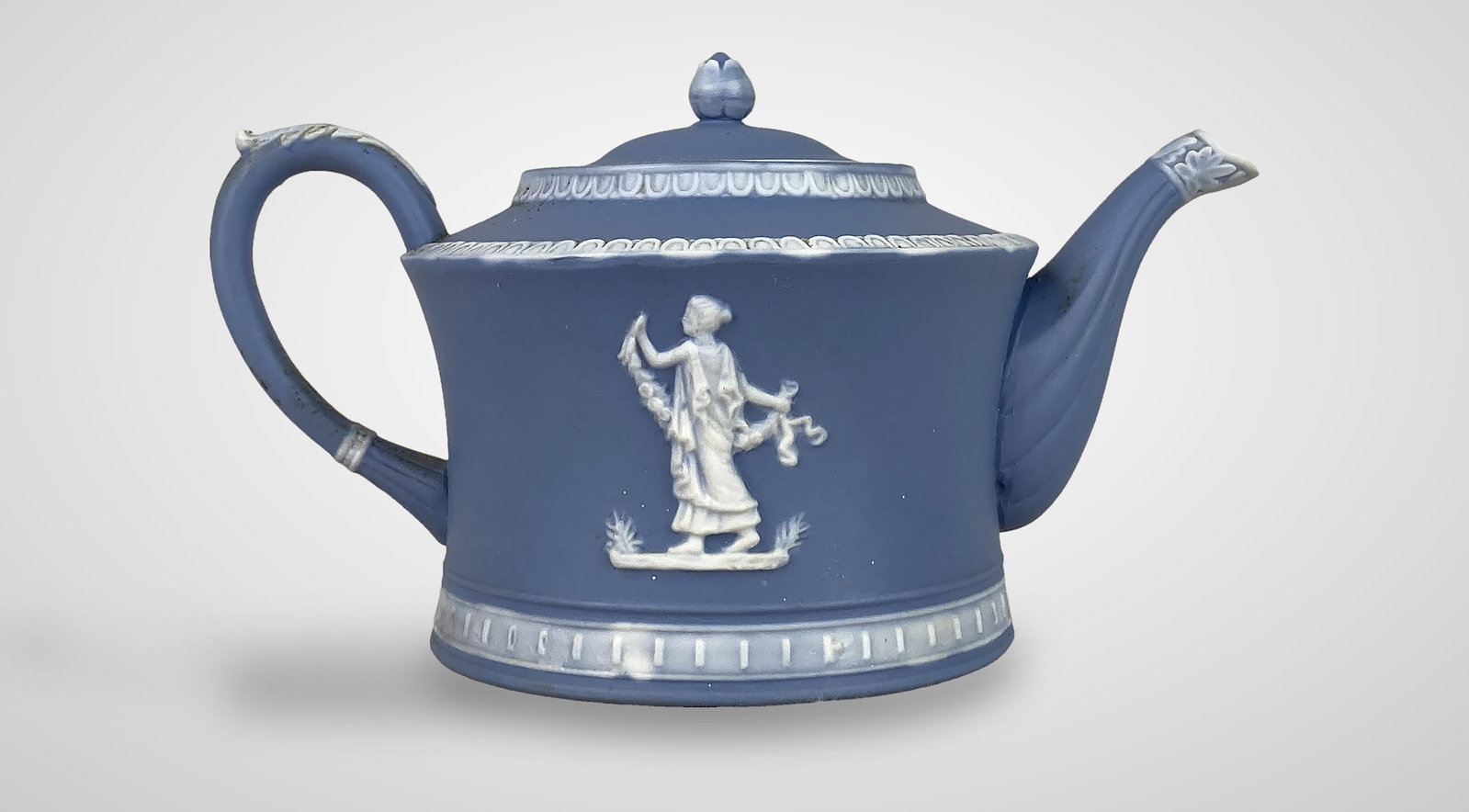 Blue Jasperware Teapot - 2