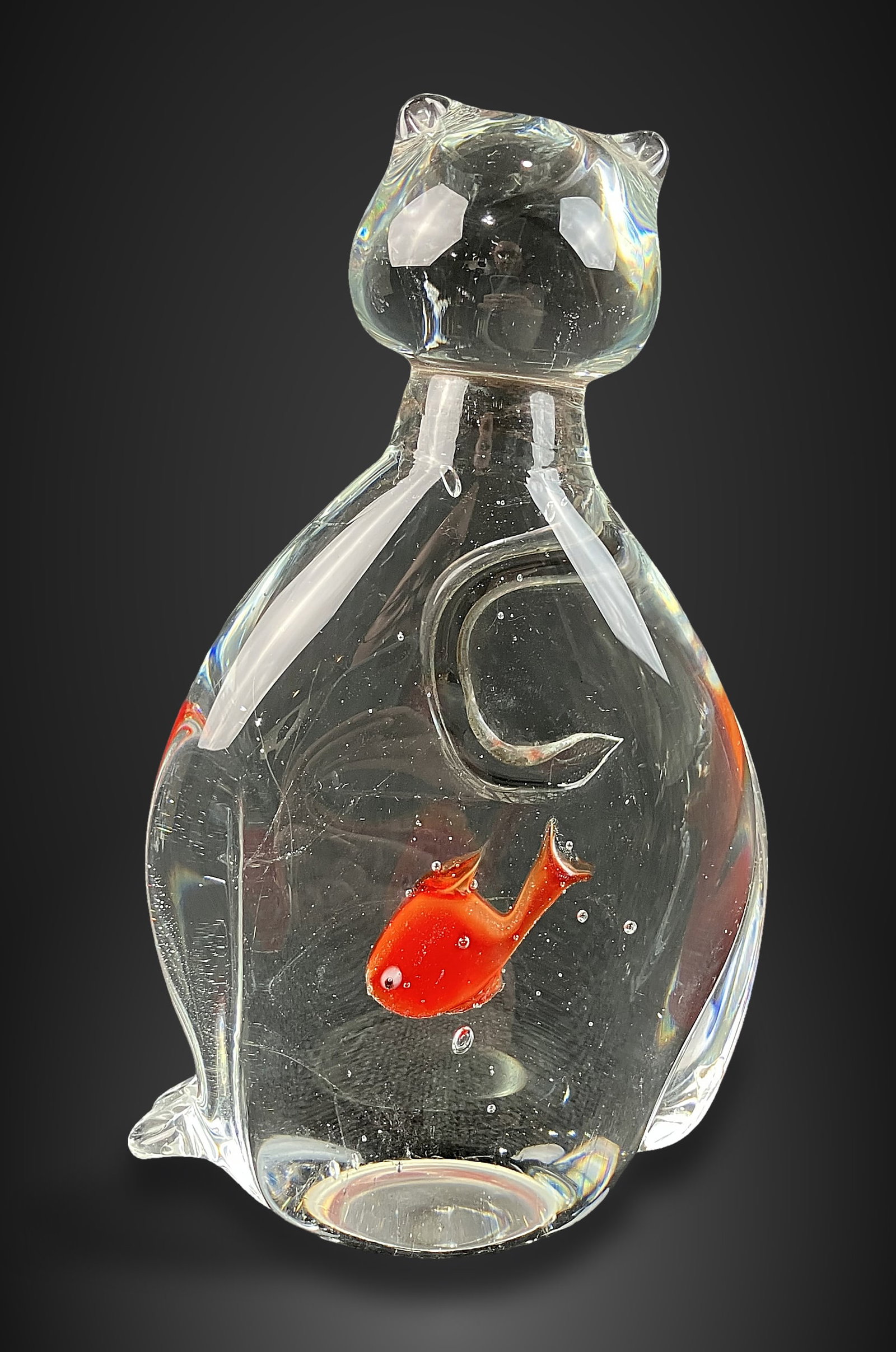 Art Glass Cat Figurine - 5