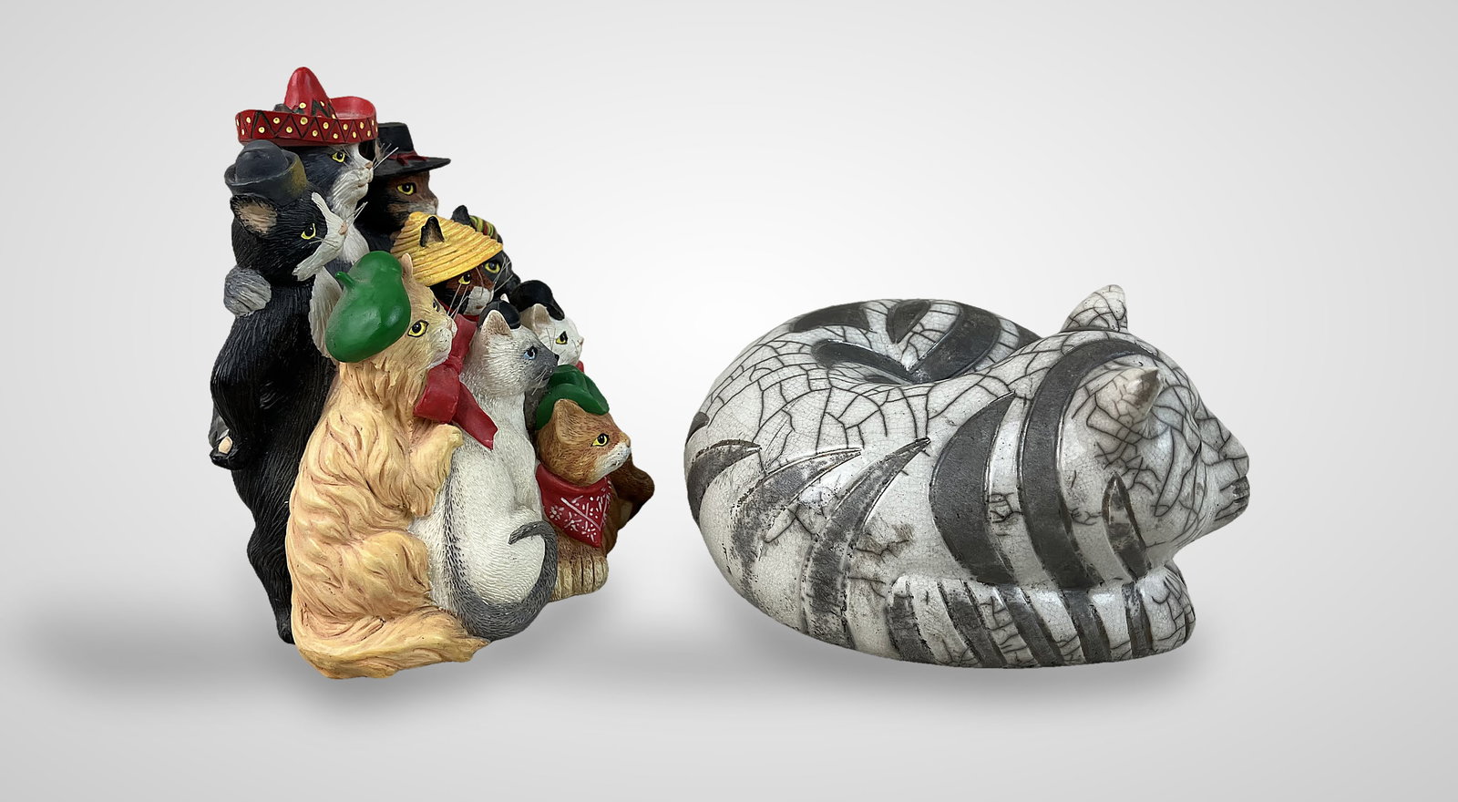 Two Cat Figurines - 5