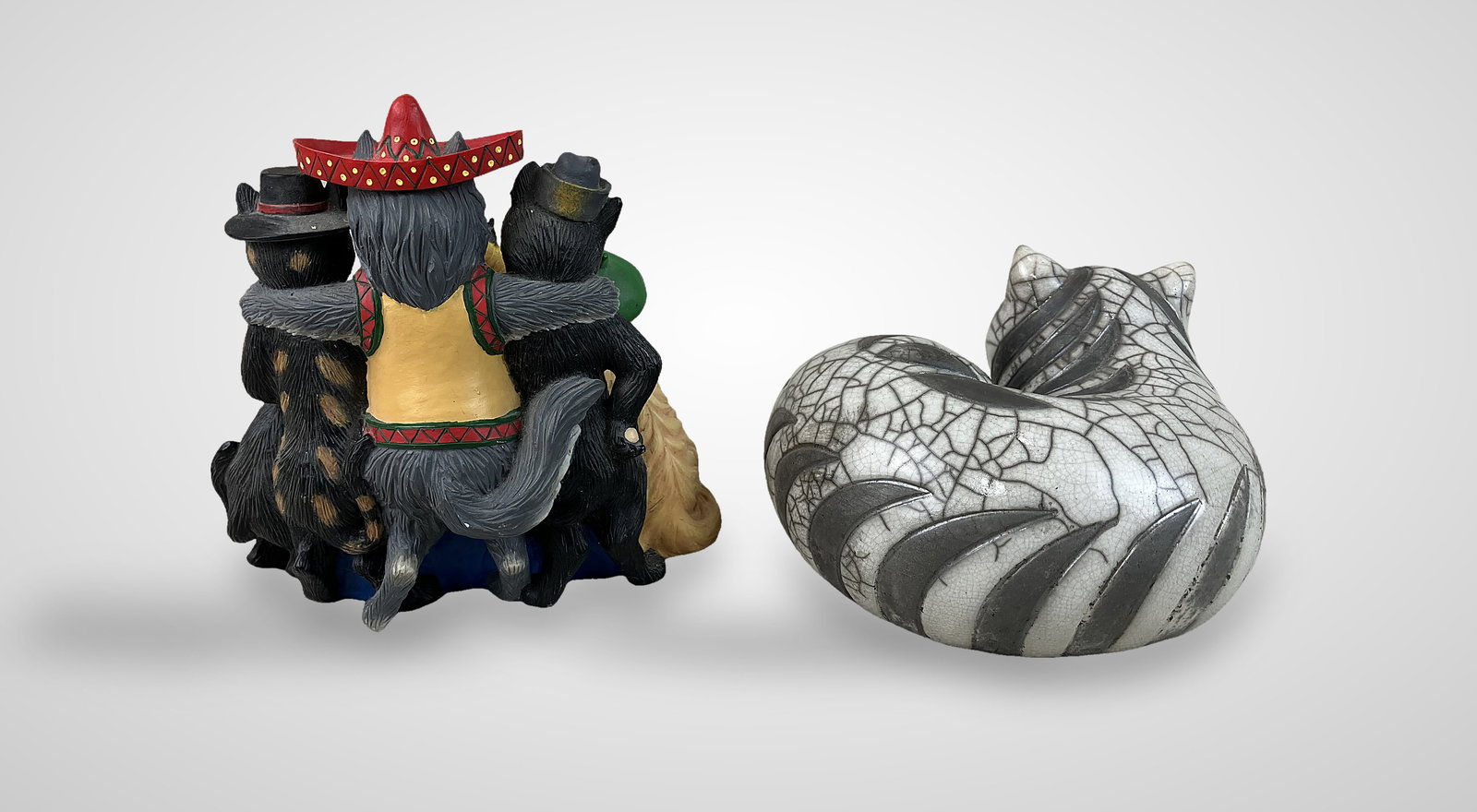 Two Cat Figurines - 6