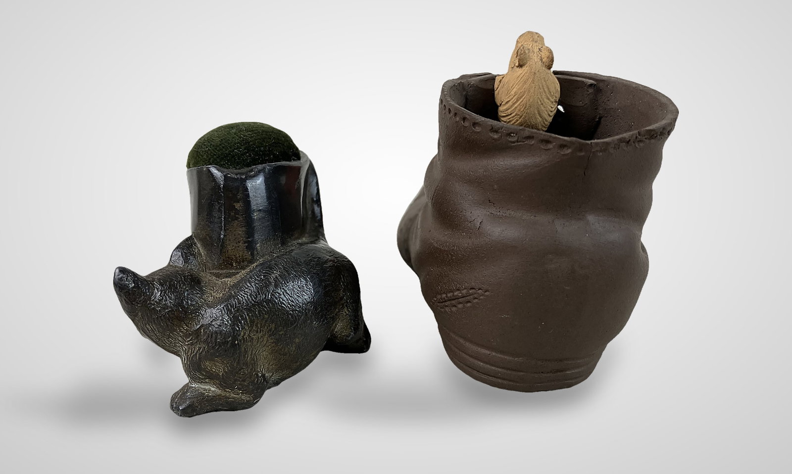 Two Cat and Boot Figurines - 6