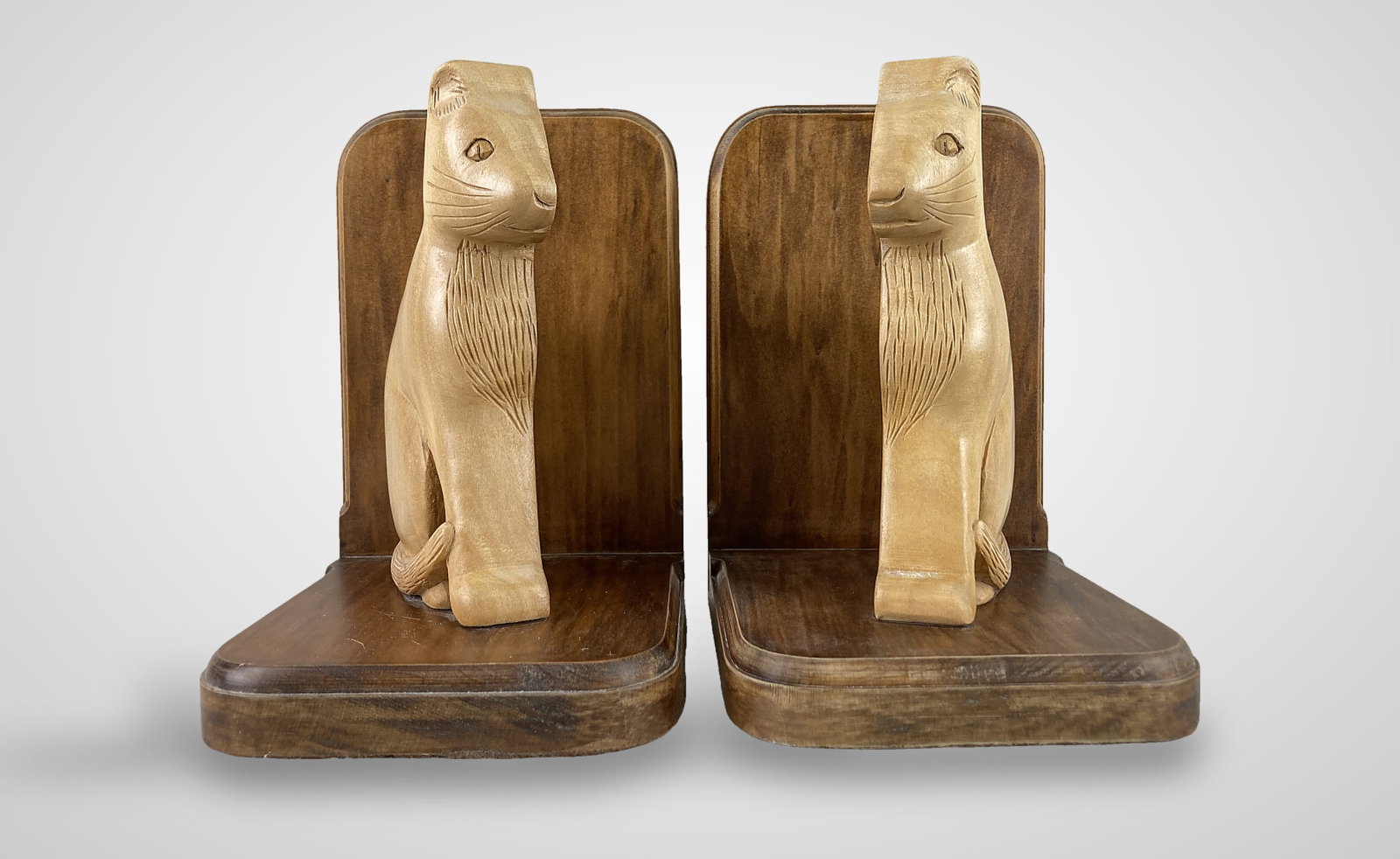 Mid-Century Modern Cat Bookends - 2