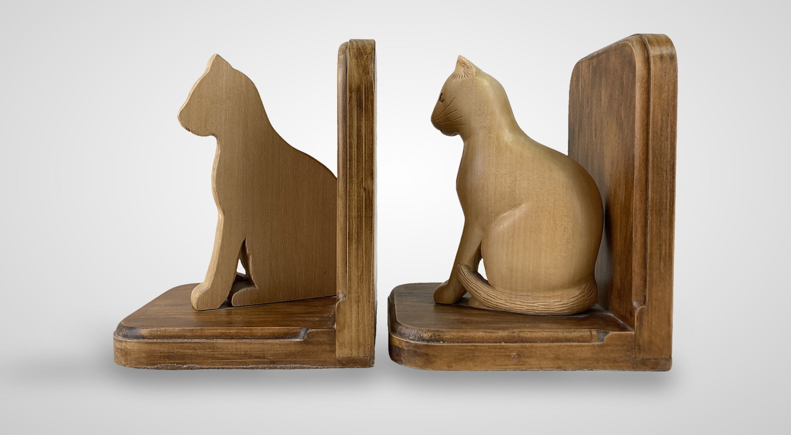 Mid-Century Modern Cat Bookends - 3