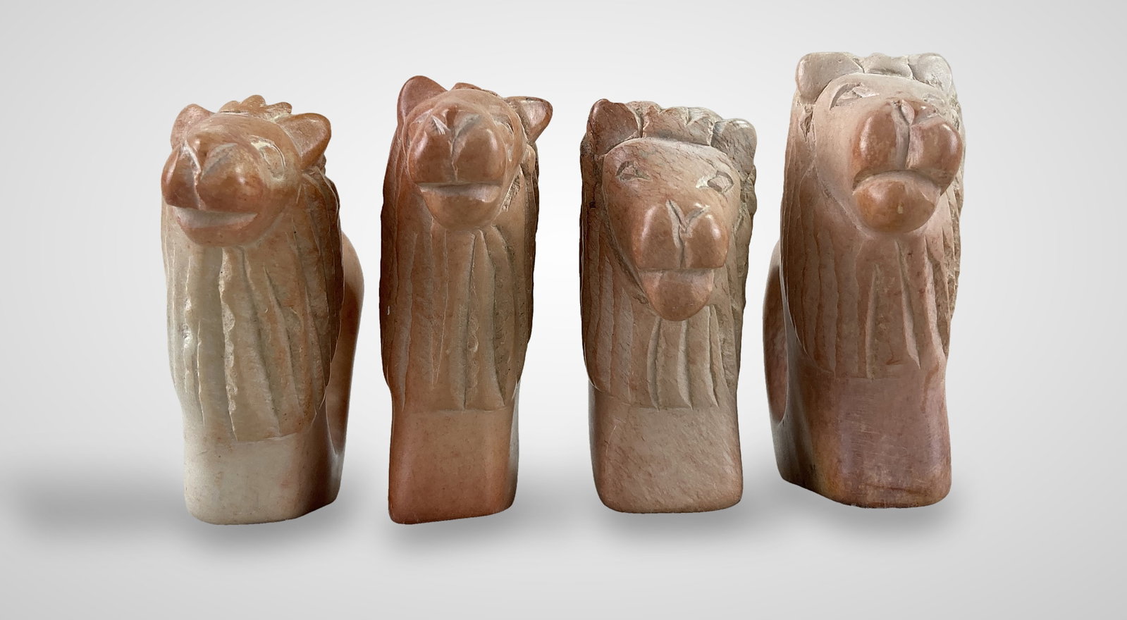 Kenyan Carved Lion Napkin Rings - 2