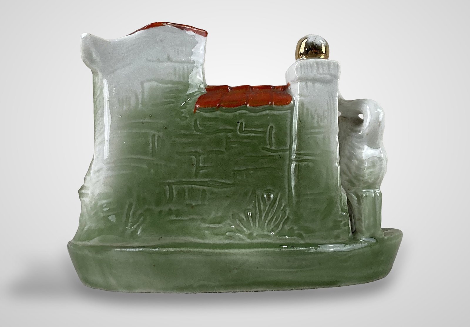 Porcelain Cat Figure Trinket Dish - 4