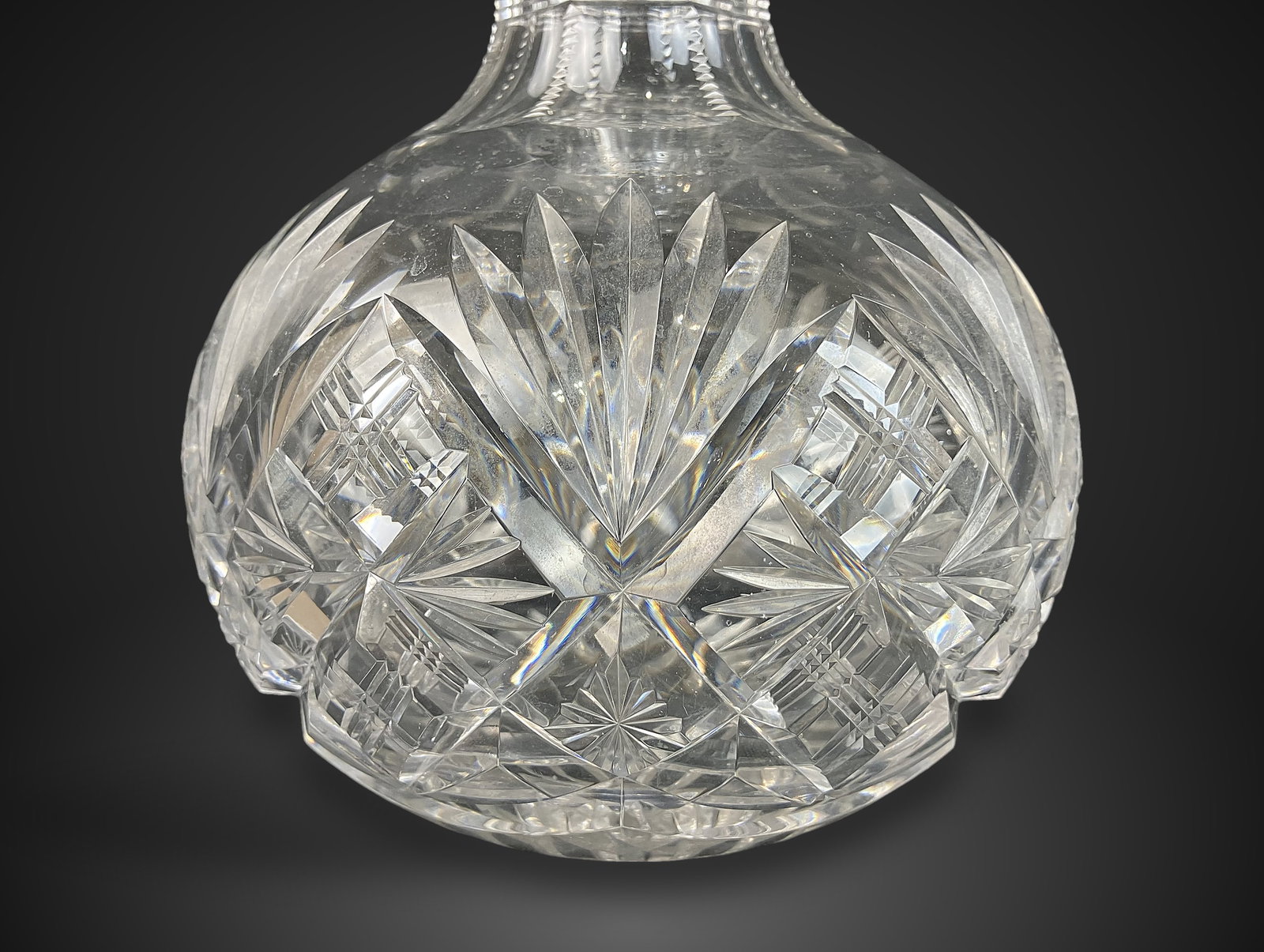 Pair of Brilliant Cut Glass Wine Carafes - 6