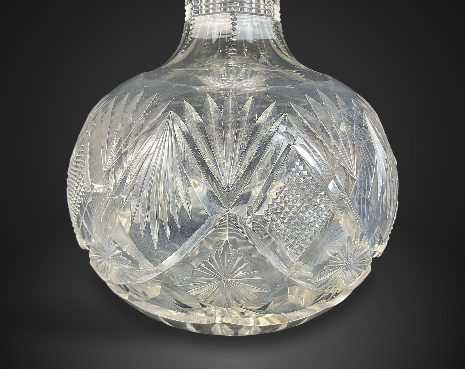 Pair of Brilliant Cut Glass Wine Carafes - 7