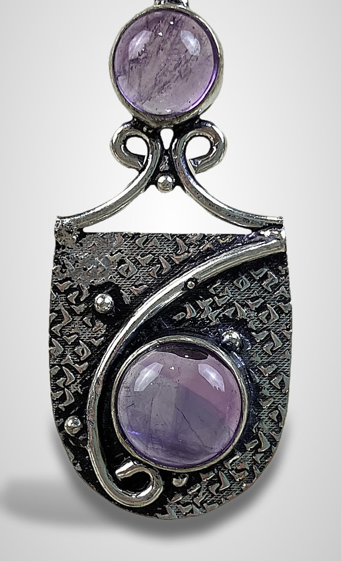 Sterling Silver Amethyst Earrings - 2